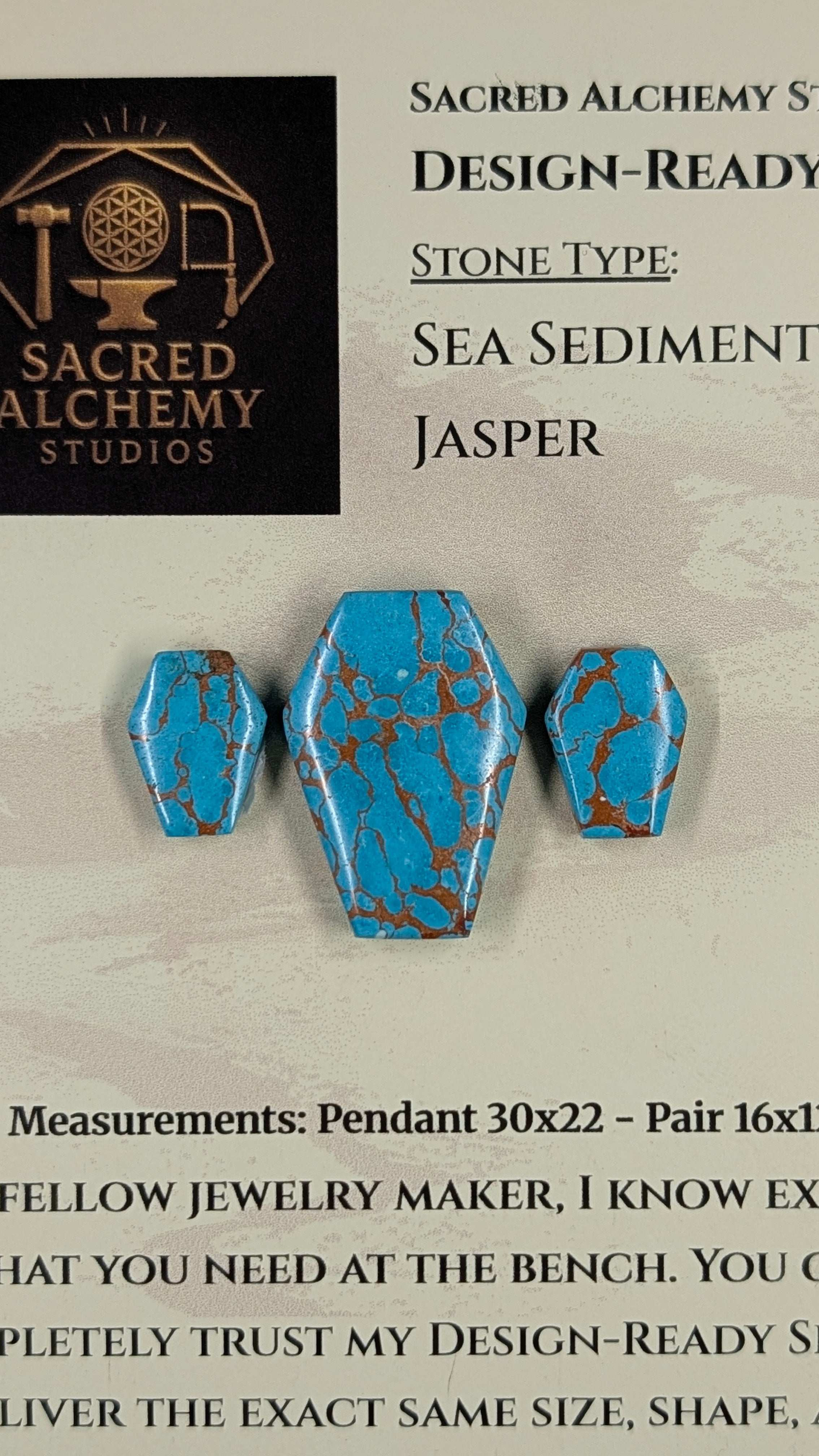 Coffin Shape - Sea Sediment Jasper - Design-Ready™