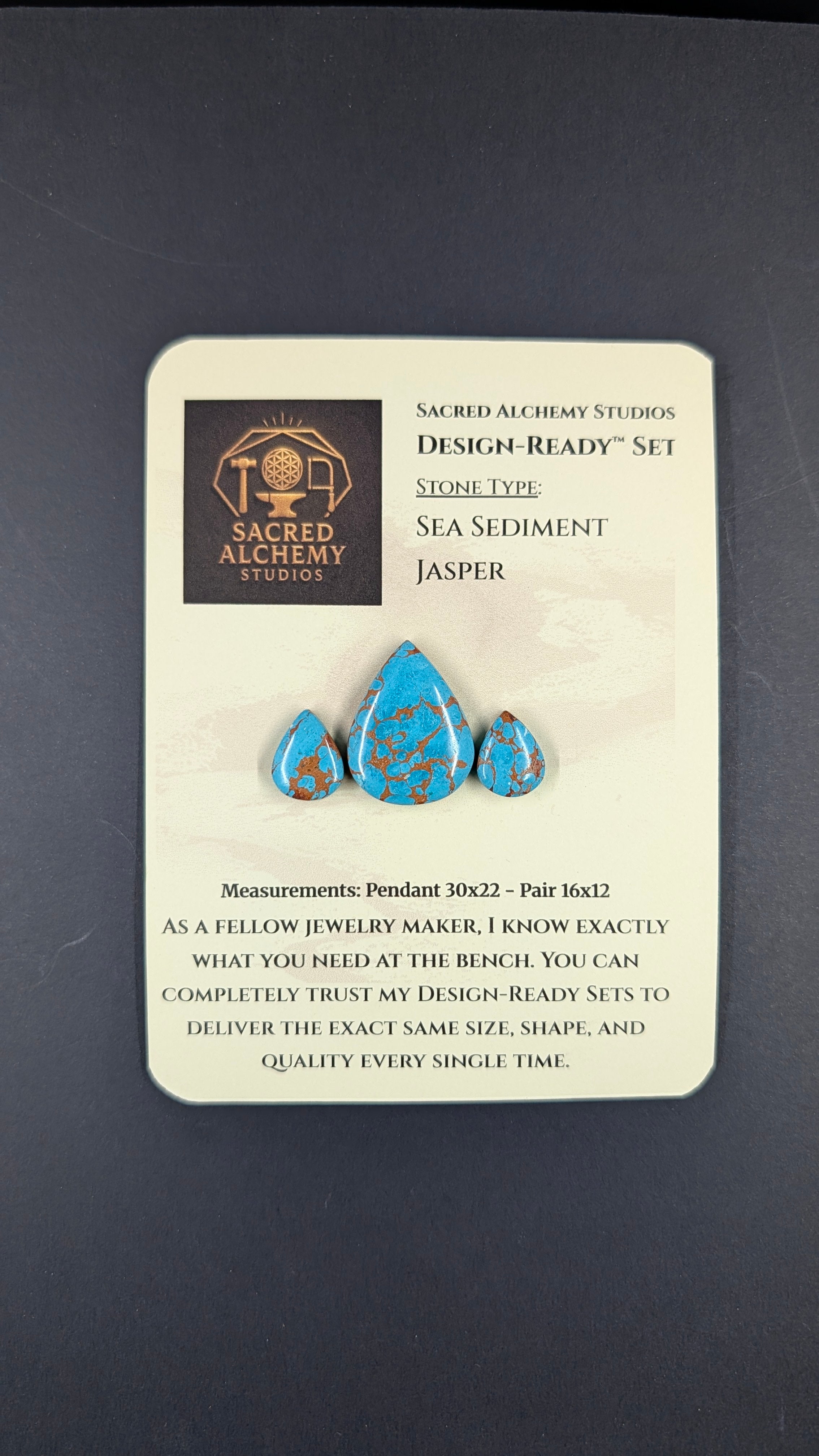 Tear Shape - Sea Sediment Jasper - Design-Ready™