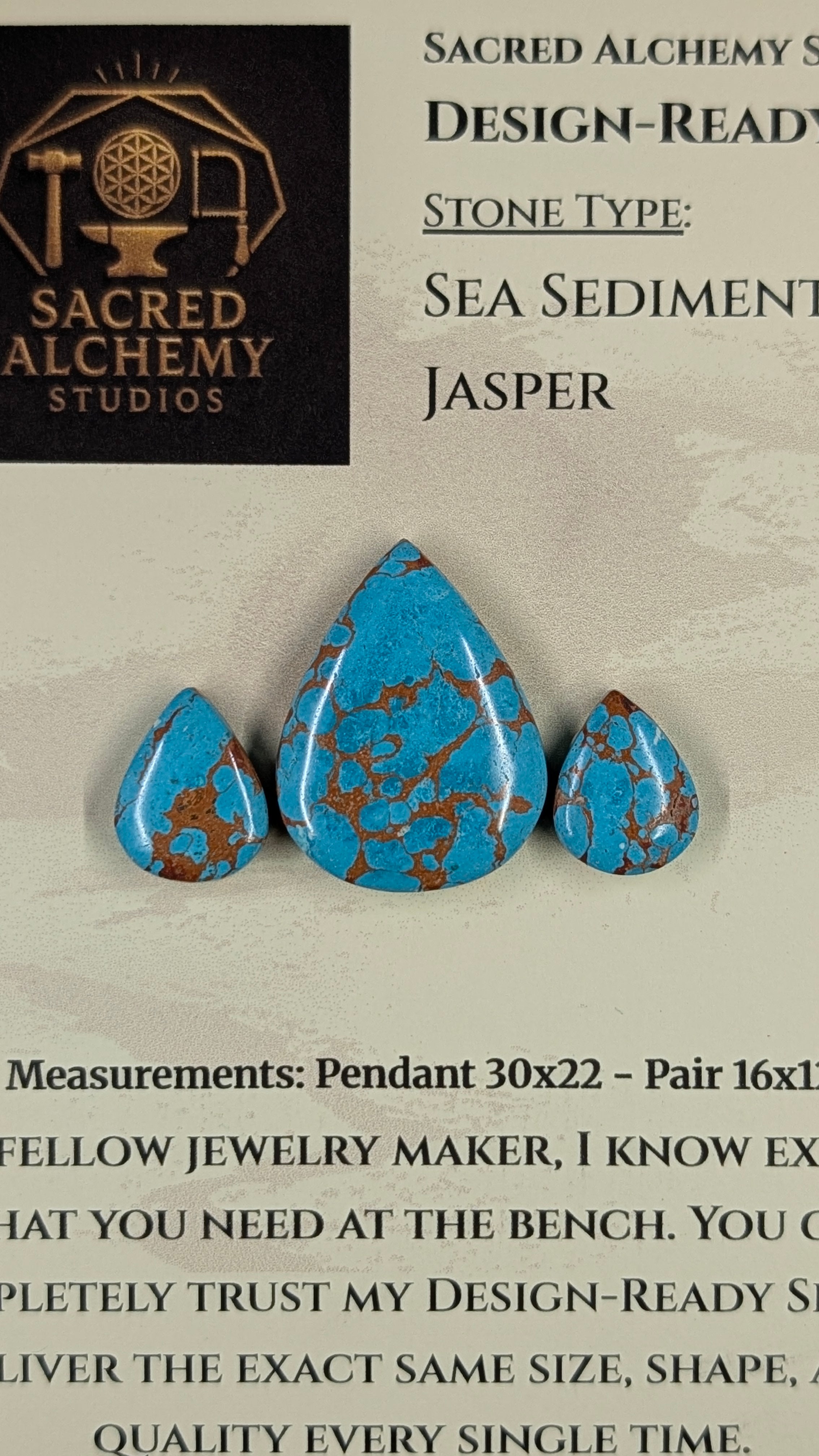Tear Shape - Sea Sediment Jasper - Design-Ready™
