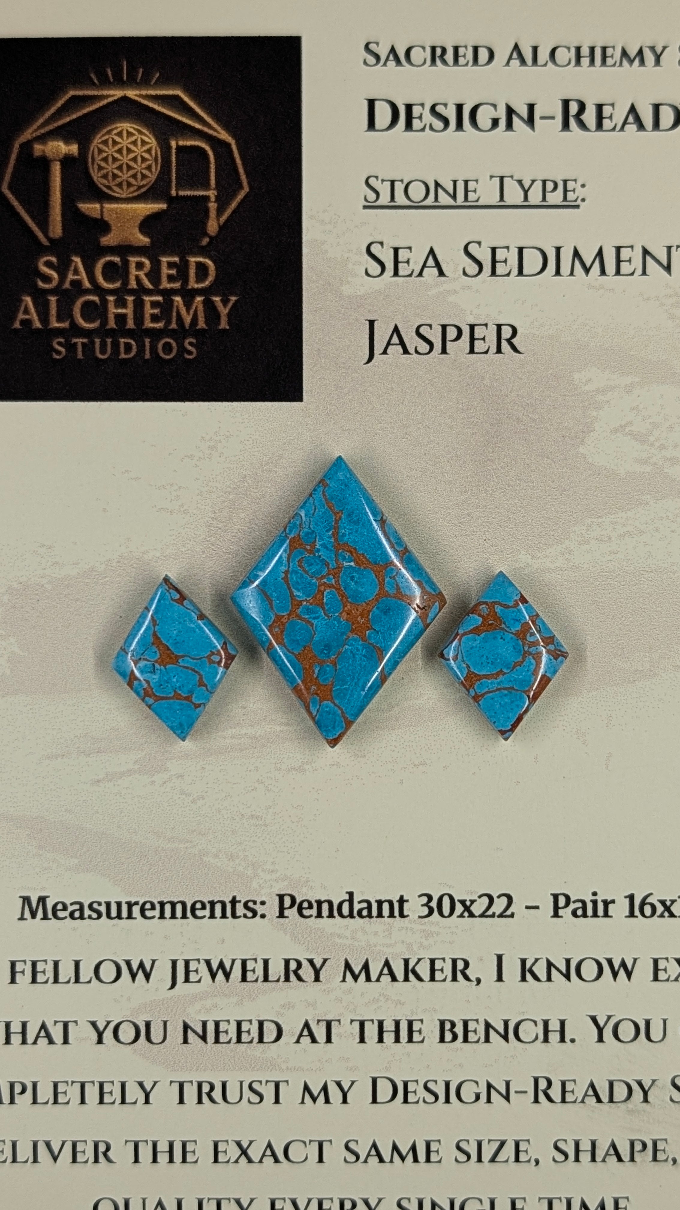 Rhombus Shape - Sea Sediment Jasper - Design-Ready™