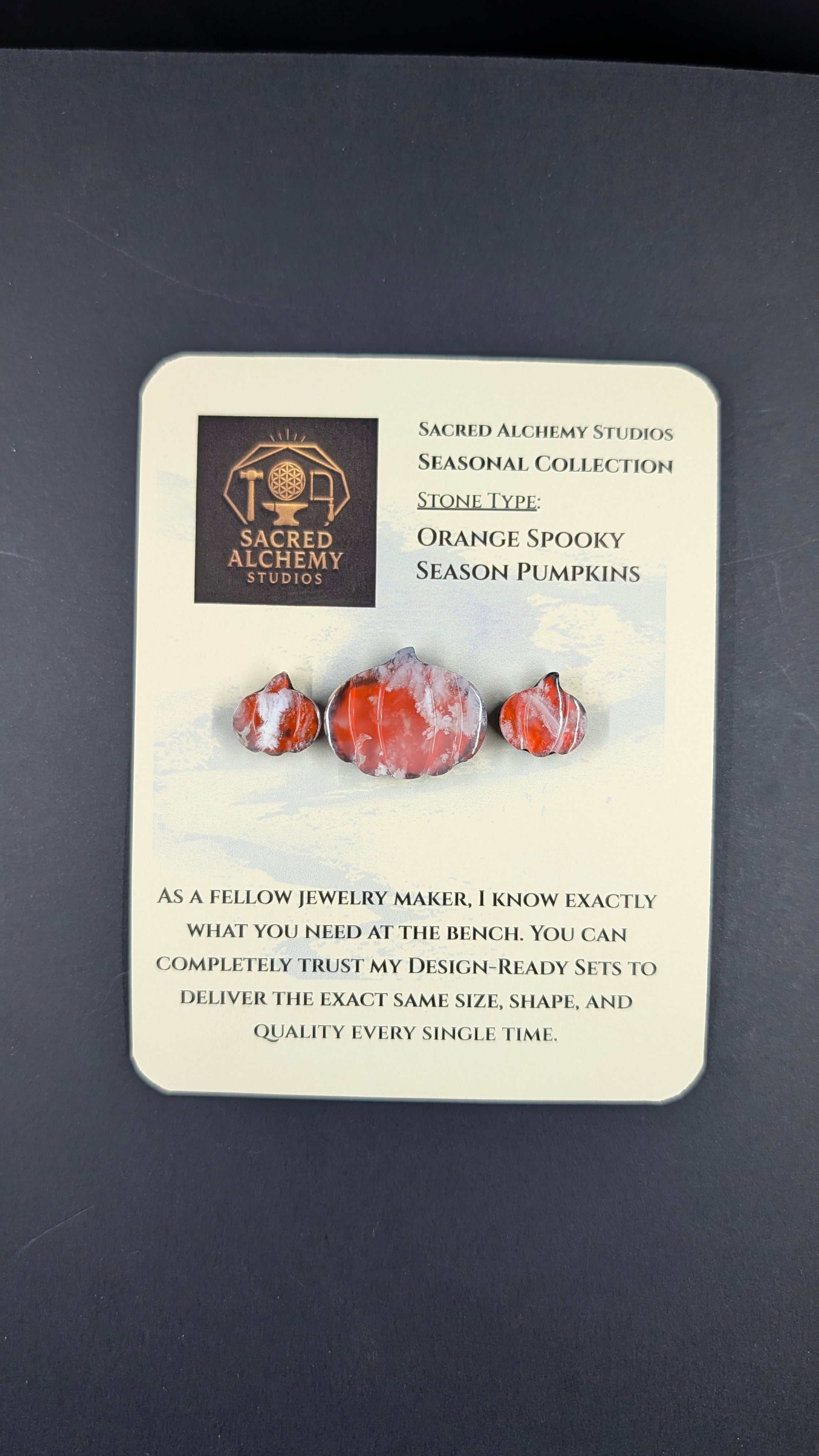 Spooky Season Pumpkin - Orange Plume Agate - Design-Ready™ Set