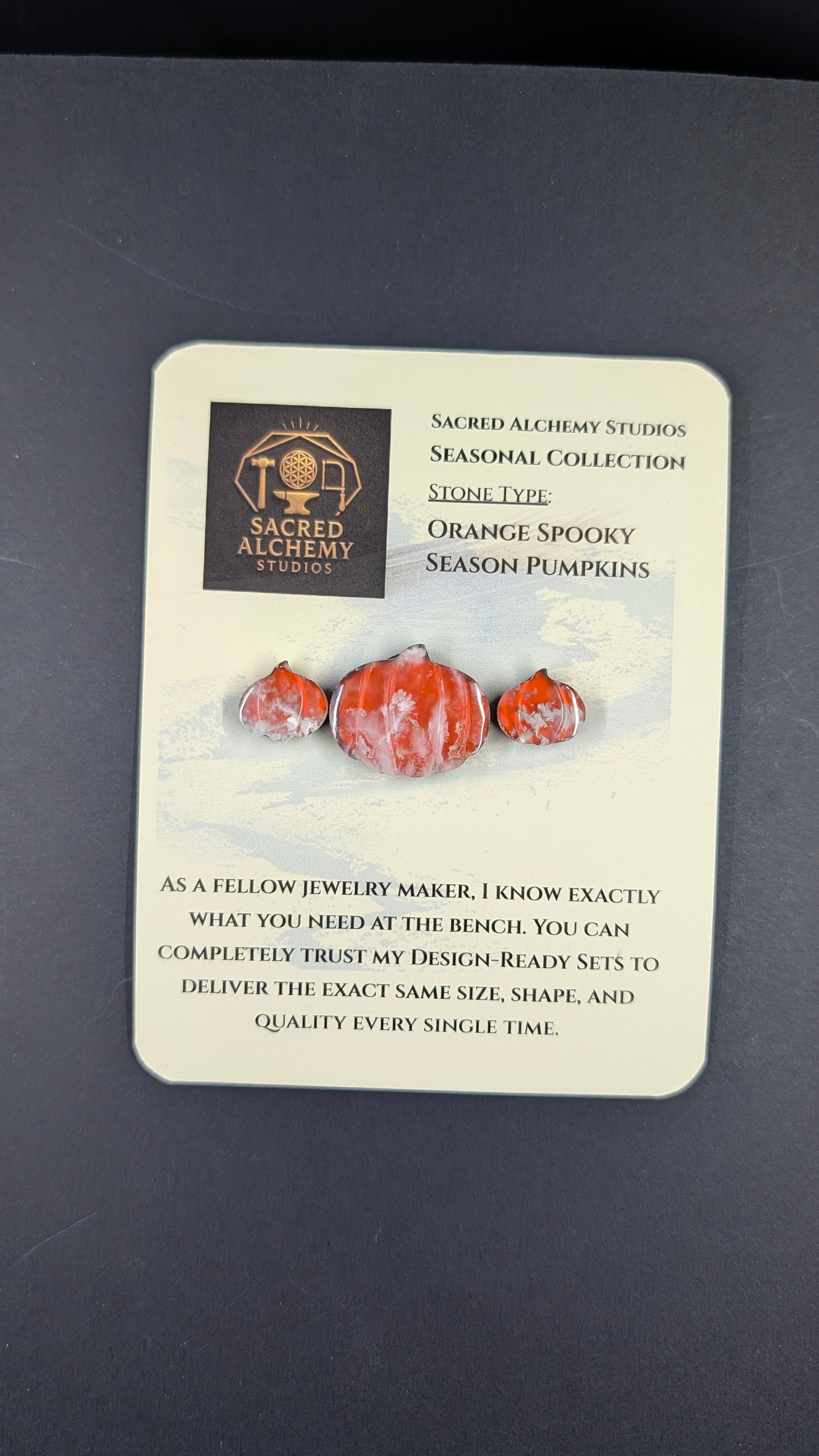 Spooky Season Pumpkin - Orange Plume Agate - Design-Ready™ Set
