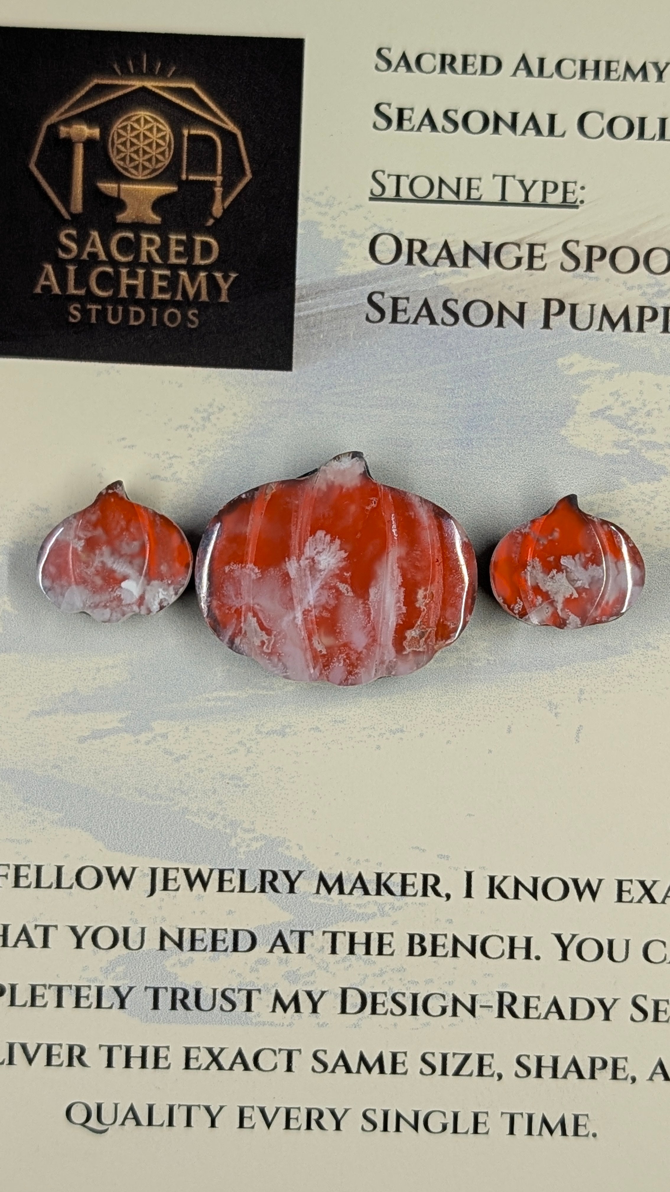 Spooky Season Pumpkin - Orange Plume Agate - Design-Ready™ Set