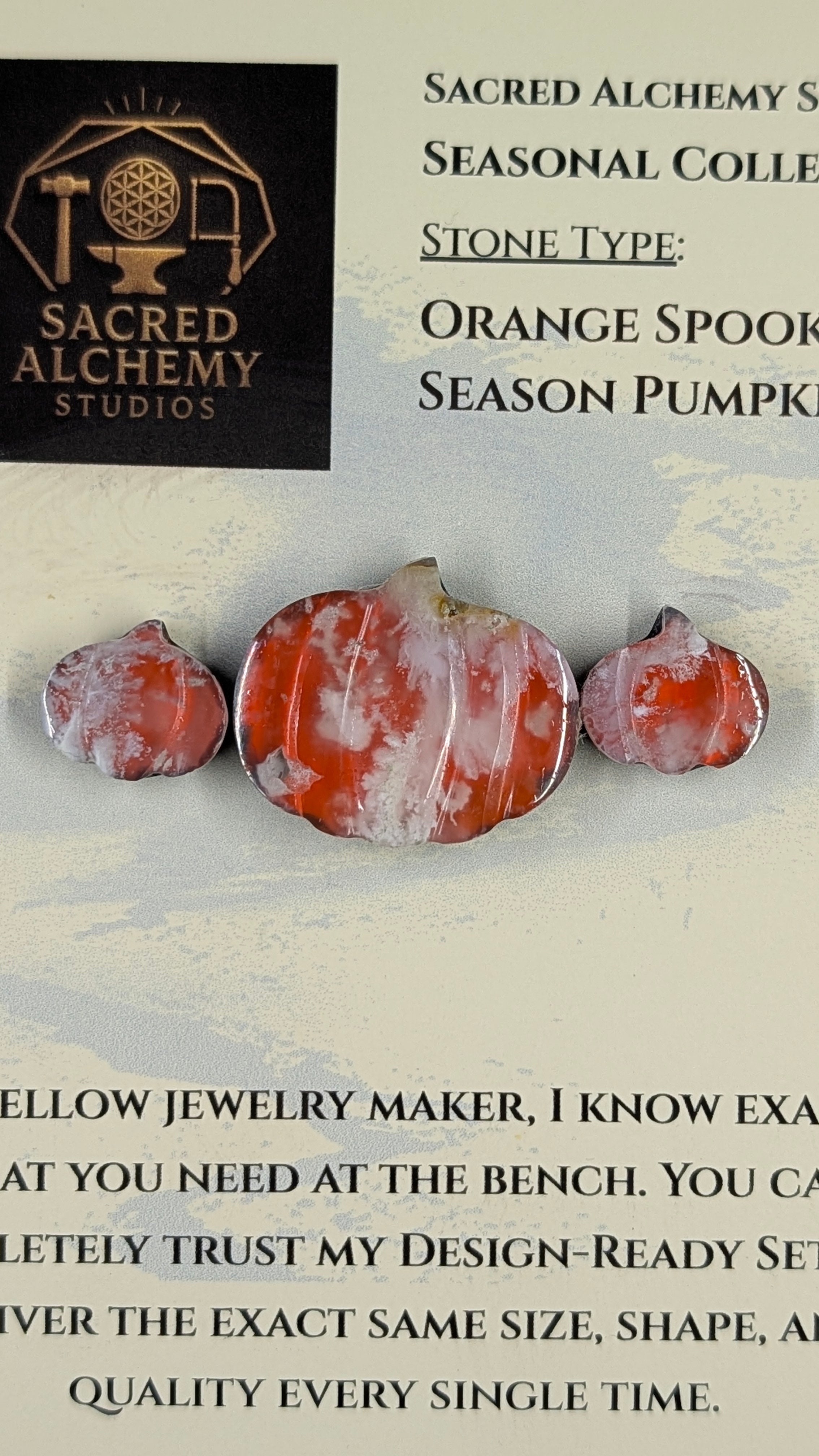 Spooky Season Pumpkin - Orange Plume Agate - Design-Ready™ Set