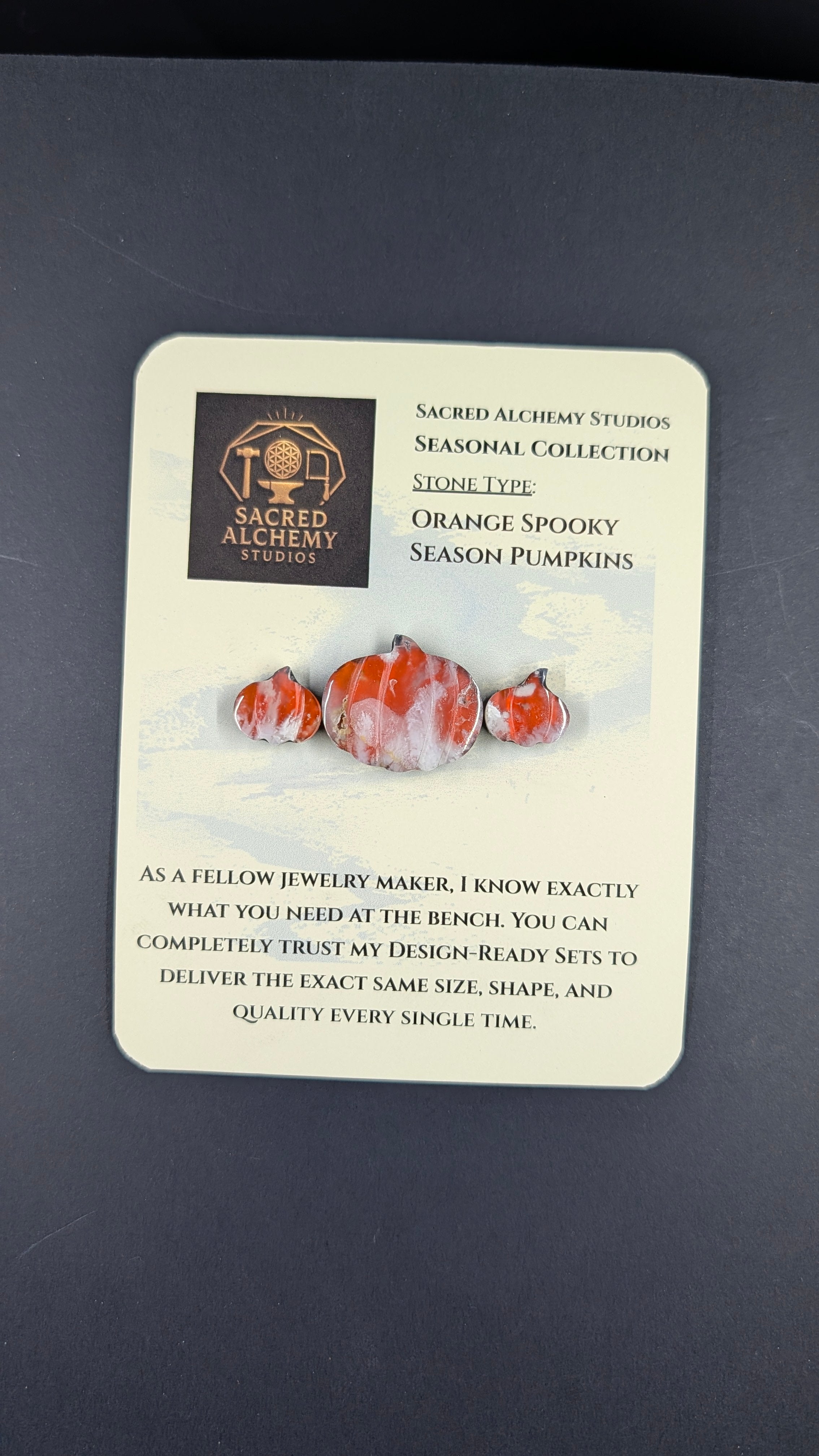 Spooky Season Pumpkin - Orange Plume Agate - Design-Ready™ Set