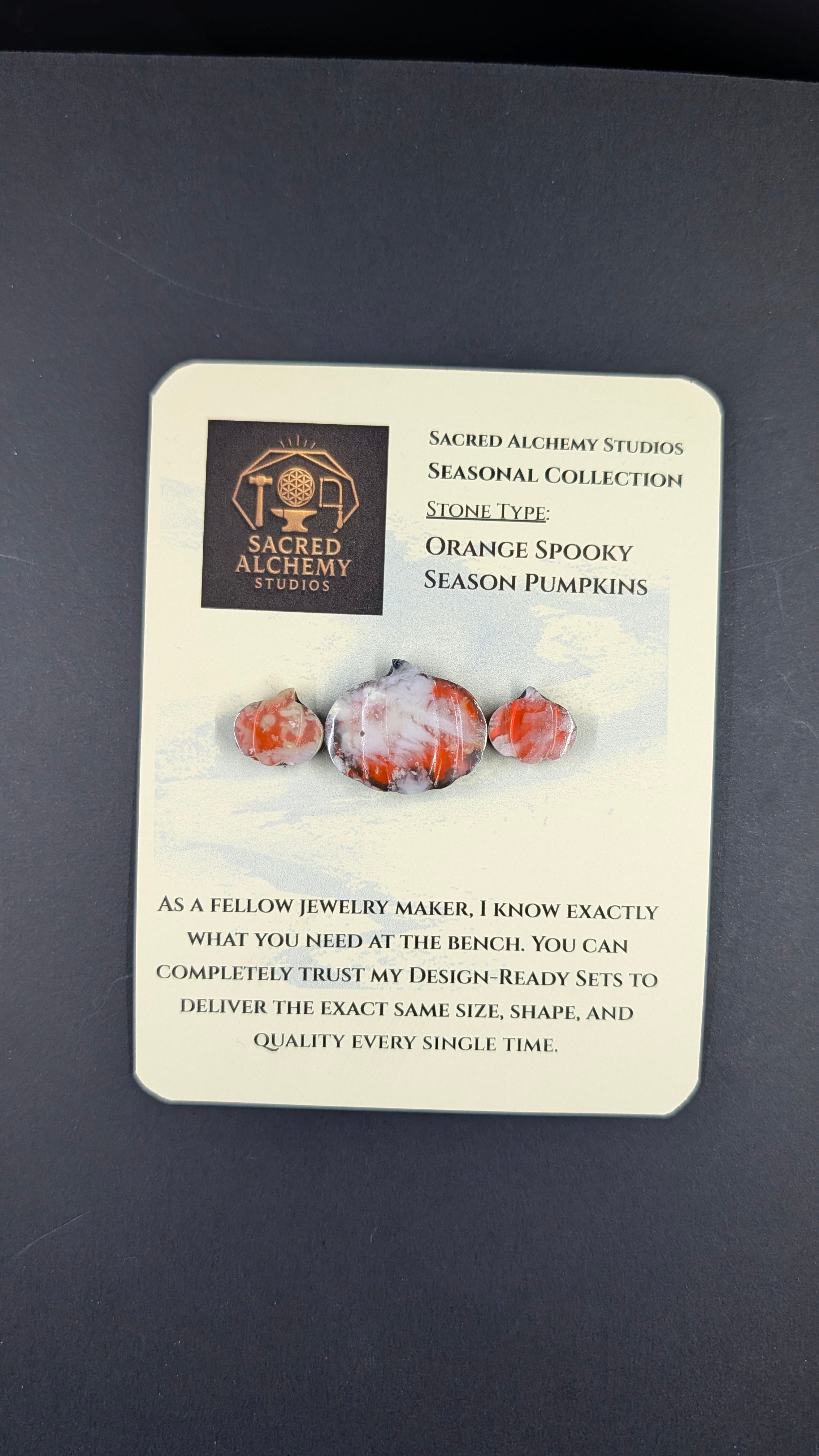 Spooky Season Pumpkin - Orange Plume Agate - Design-Ready™ Set