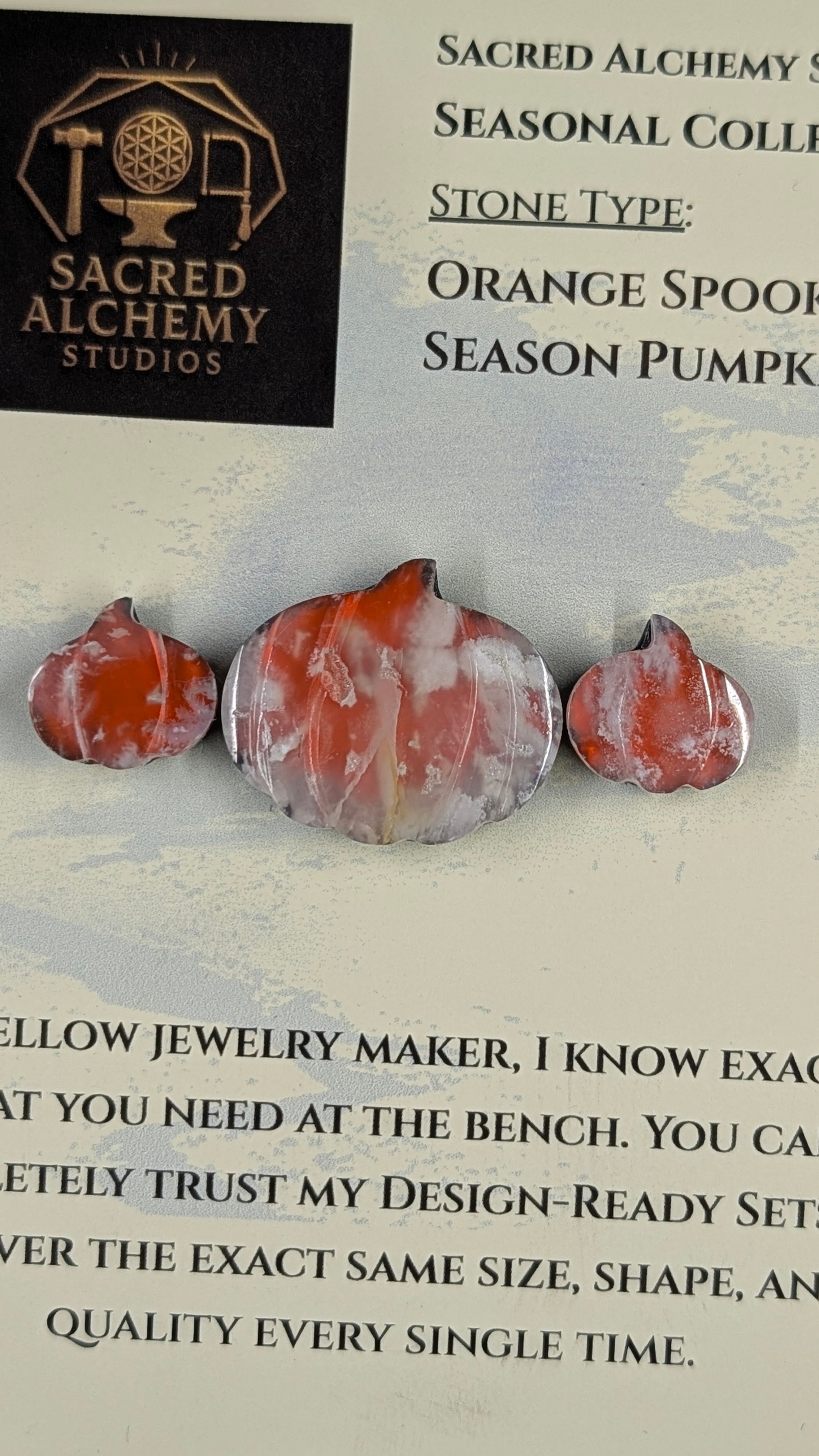 Spooky Season Pumpkin - Orange Plume Agate - Design-Ready™ Set
