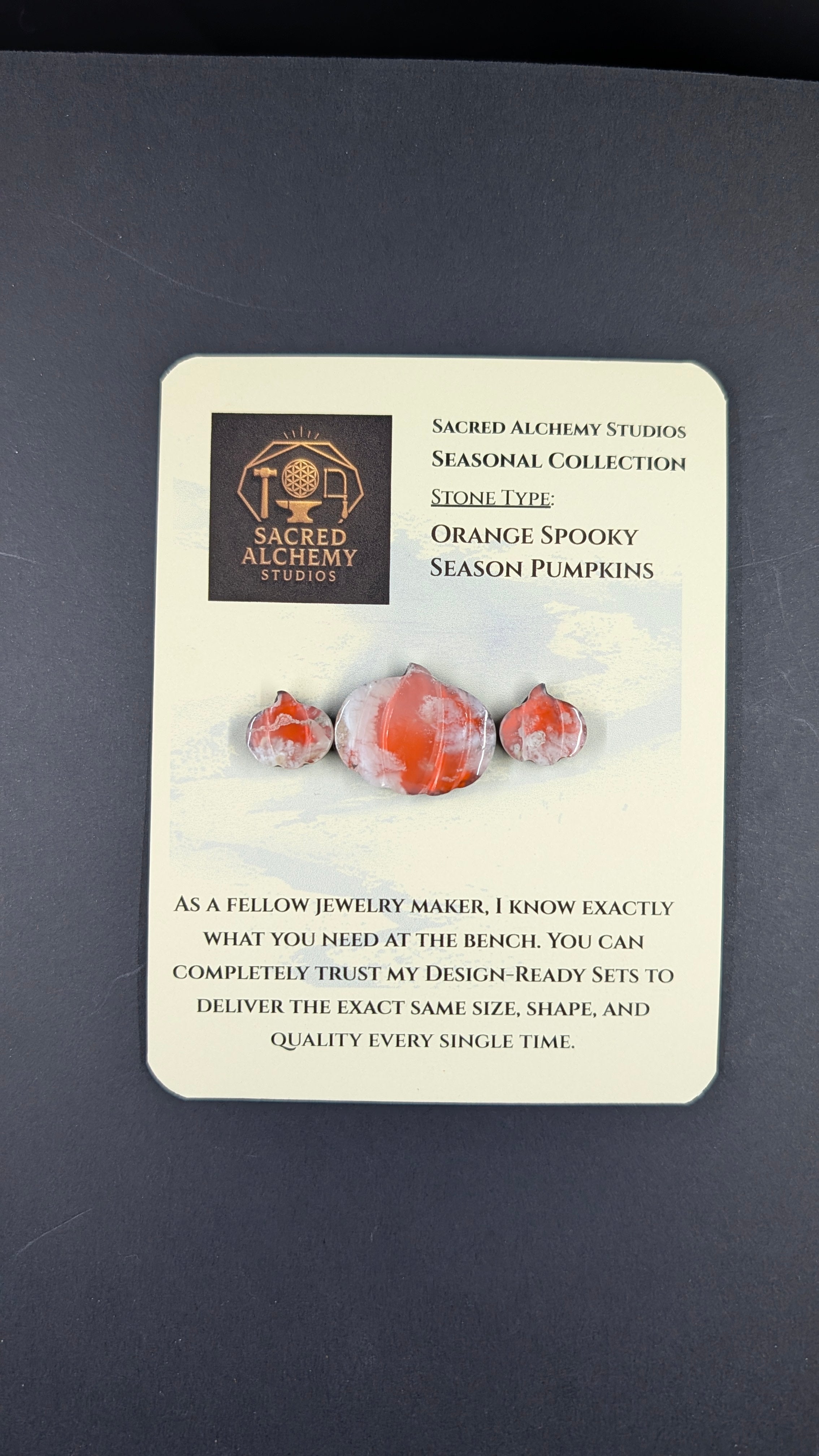 Spooky Season Pumpkin - Orange Plume Agate - Design-Ready™ Set