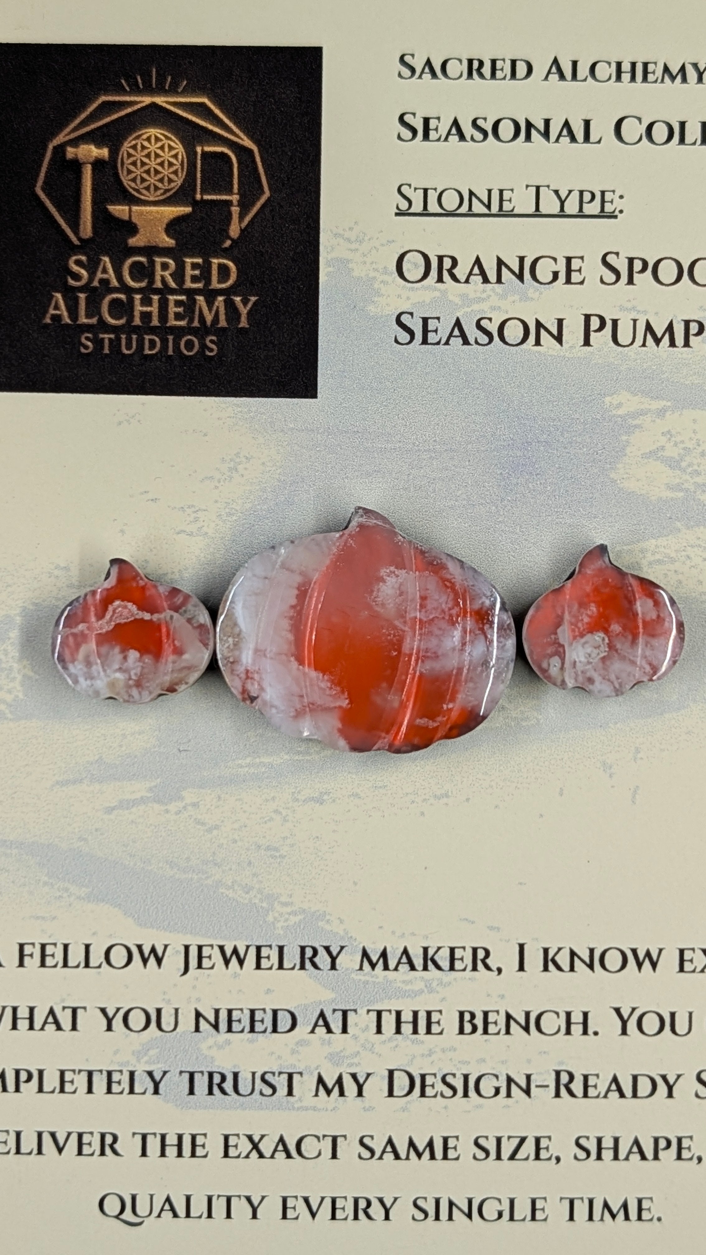 Spooky Season Pumpkin - Orange Plume Agate - Design-Ready™ Set