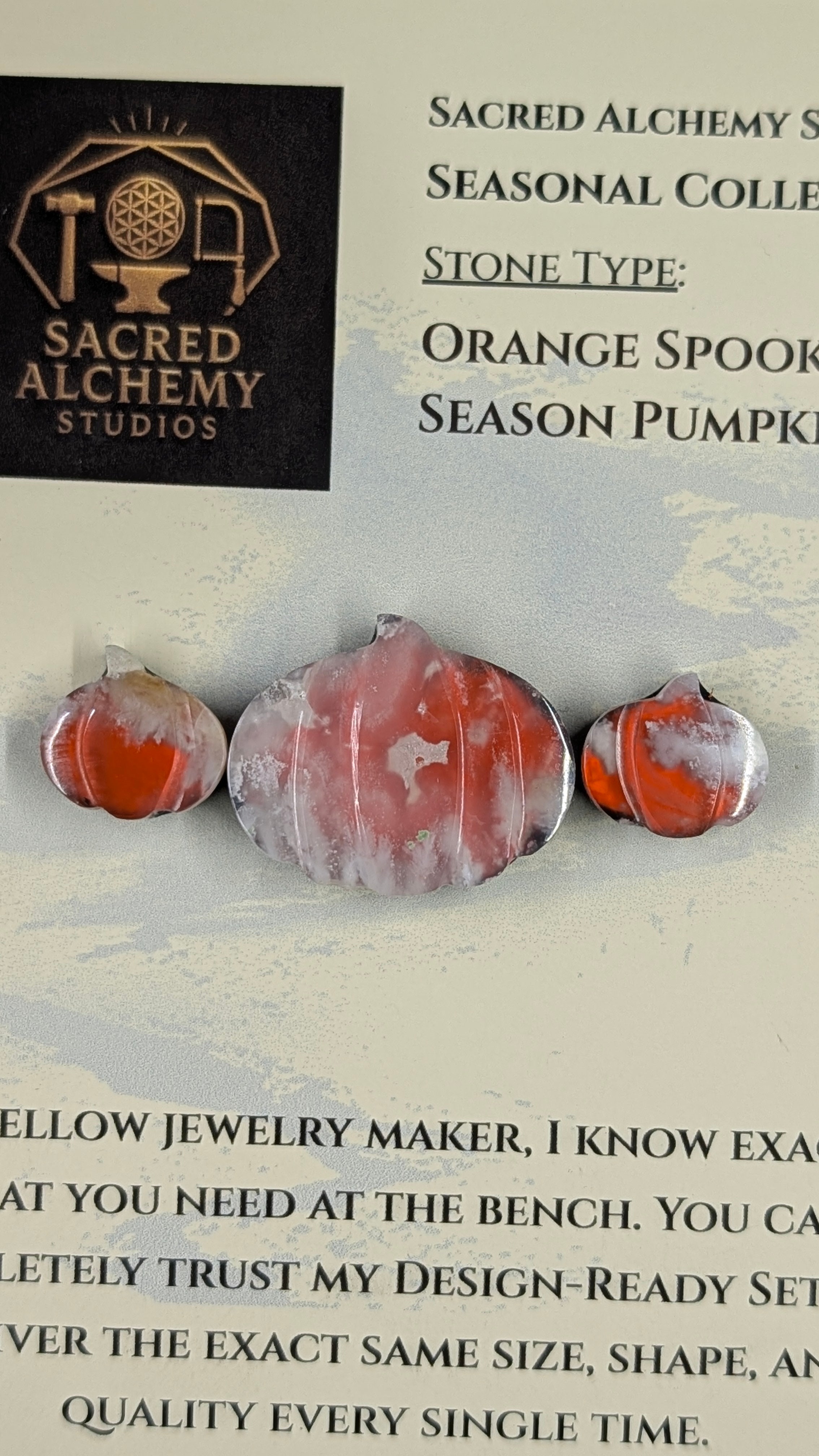 Spooky Season Pumpkin - Orange Plume Agate - Design-Ready™ Set