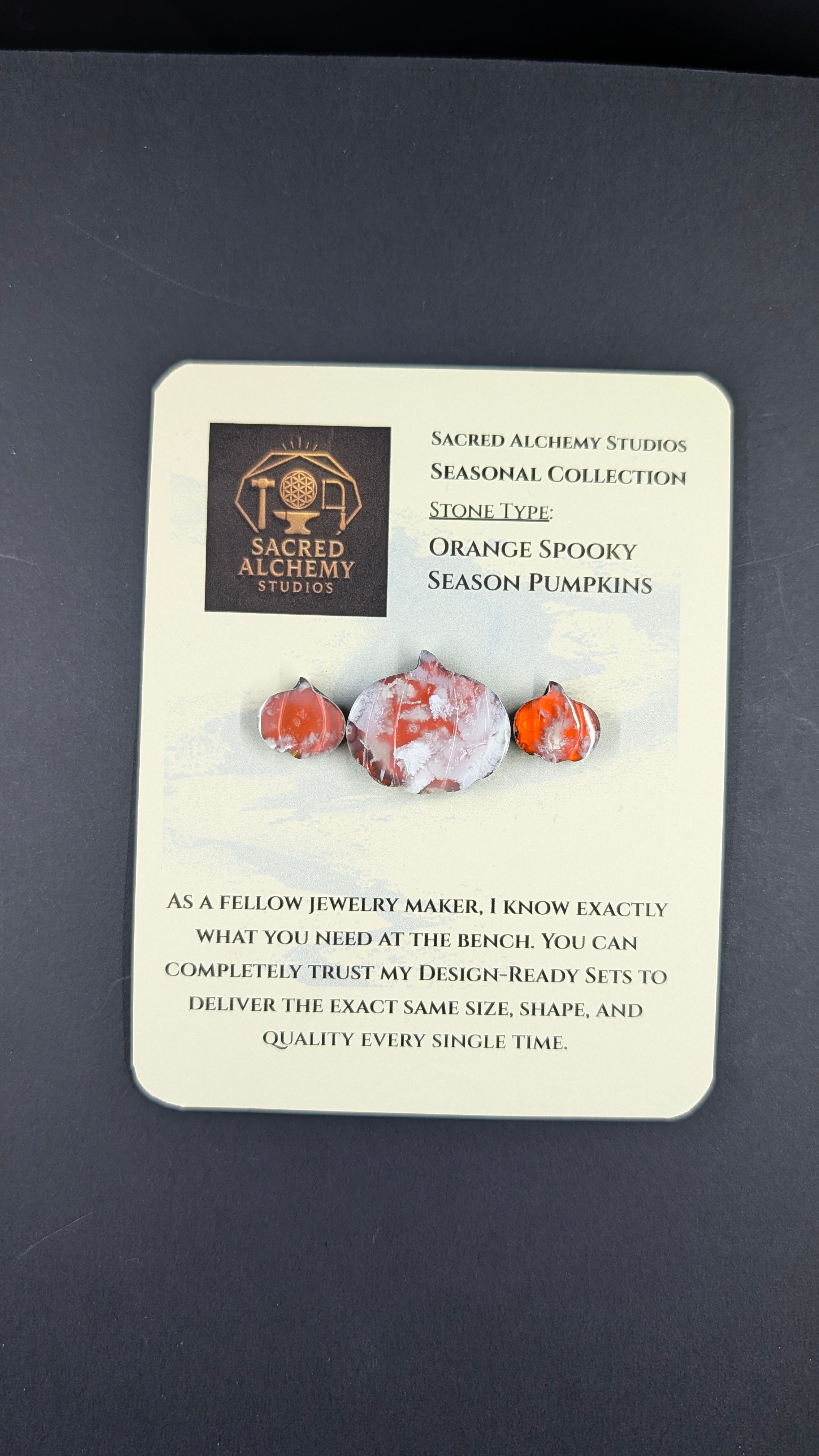 Spooky Season Pumpkin - Orange Plume Agate - Design-Ready™ Set