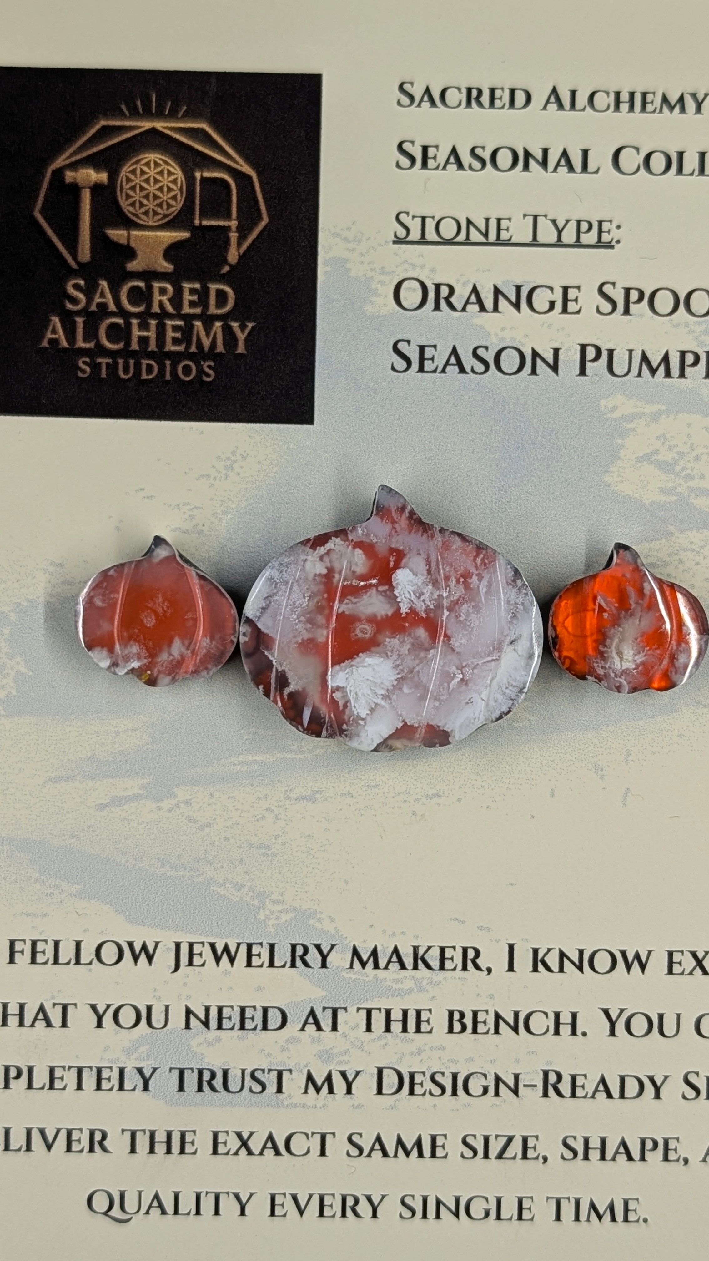 Spooky Season Pumpkin - Orange Plume Agate - Design-Ready™ Set