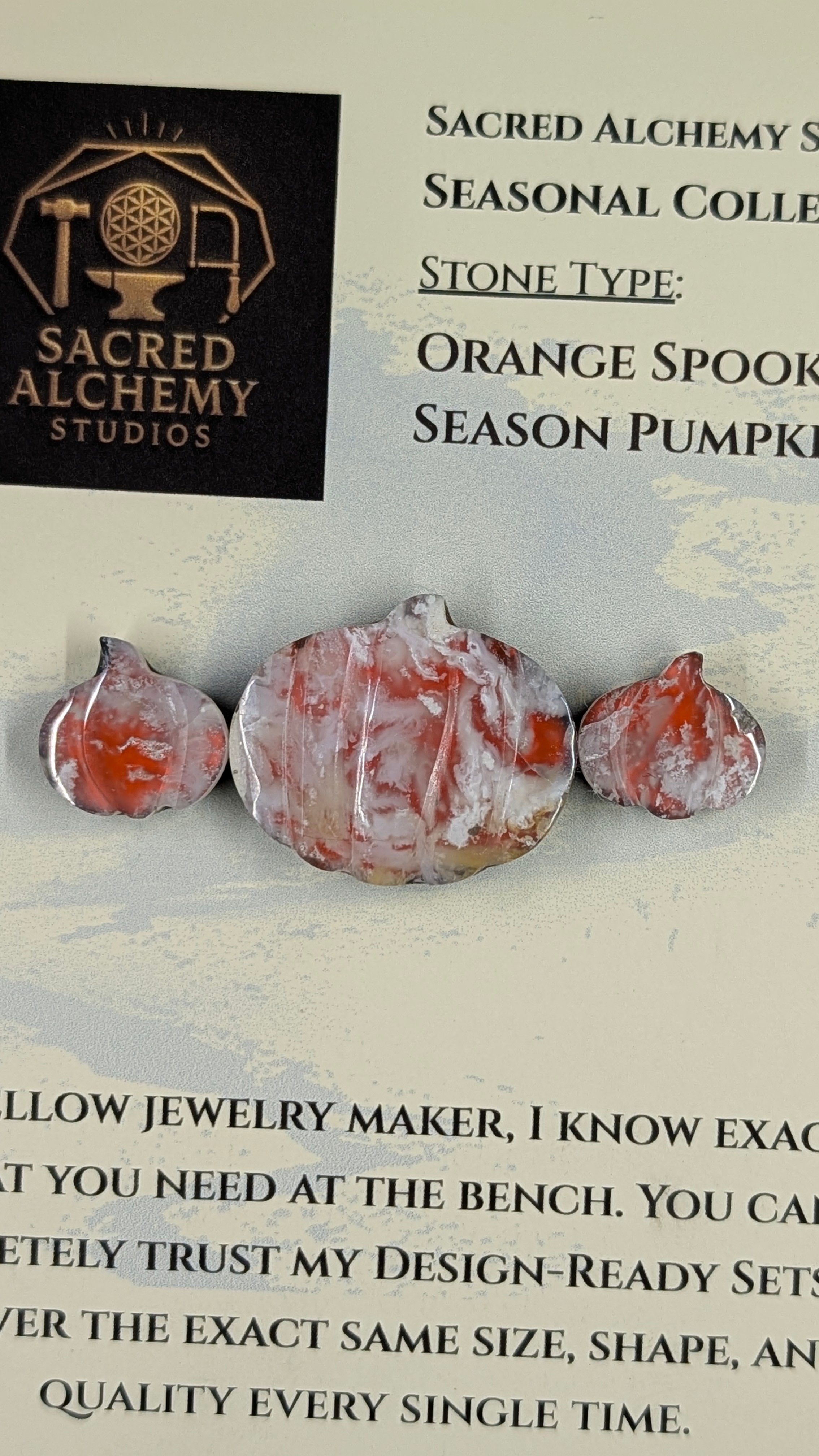 Spooky Season Pumpkin - Orange Plume Agate - Design-Ready™ Set
