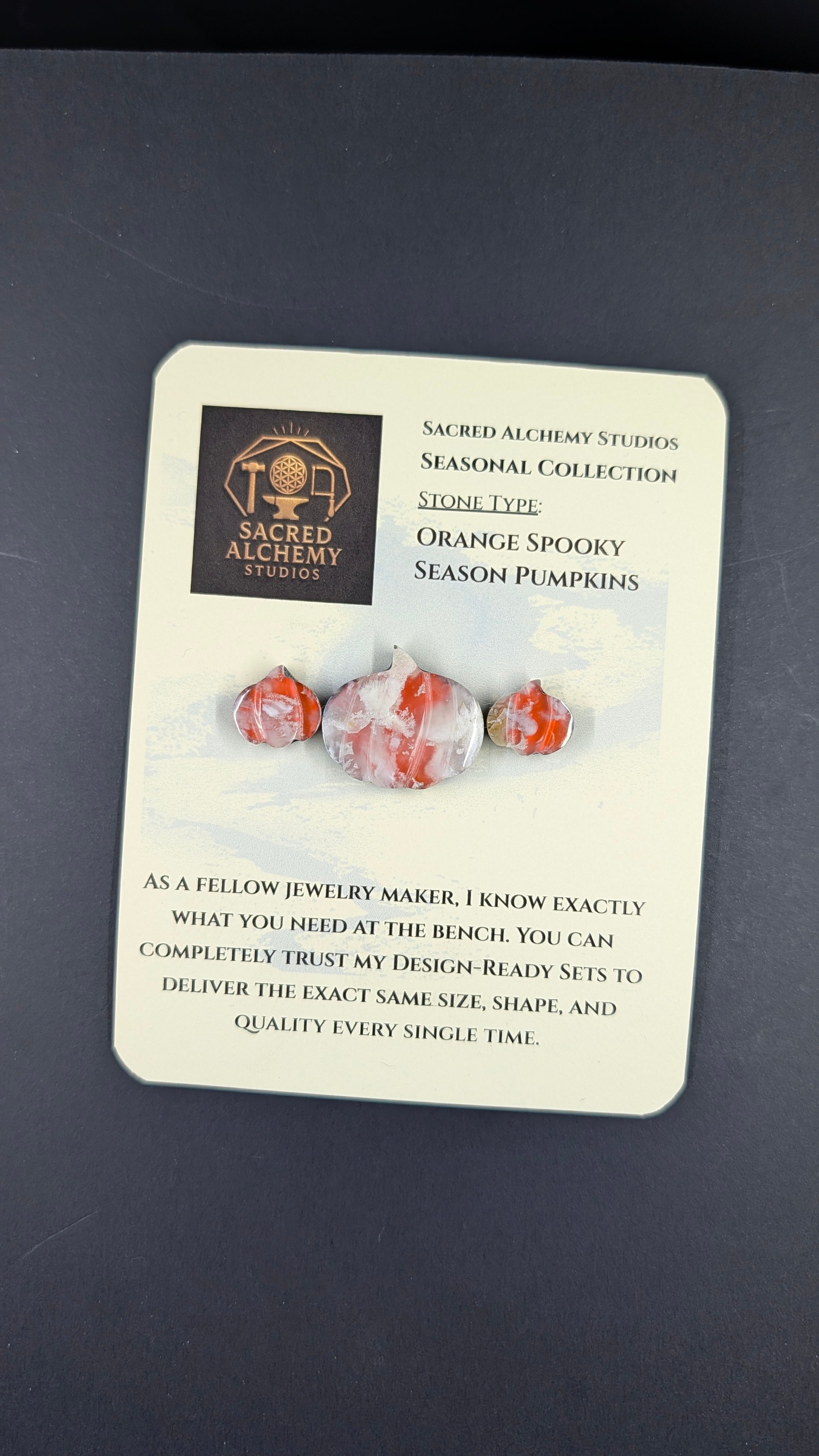 Spooky Season Pumpkin - Orange Plume Agate - Design-Ready™ Set