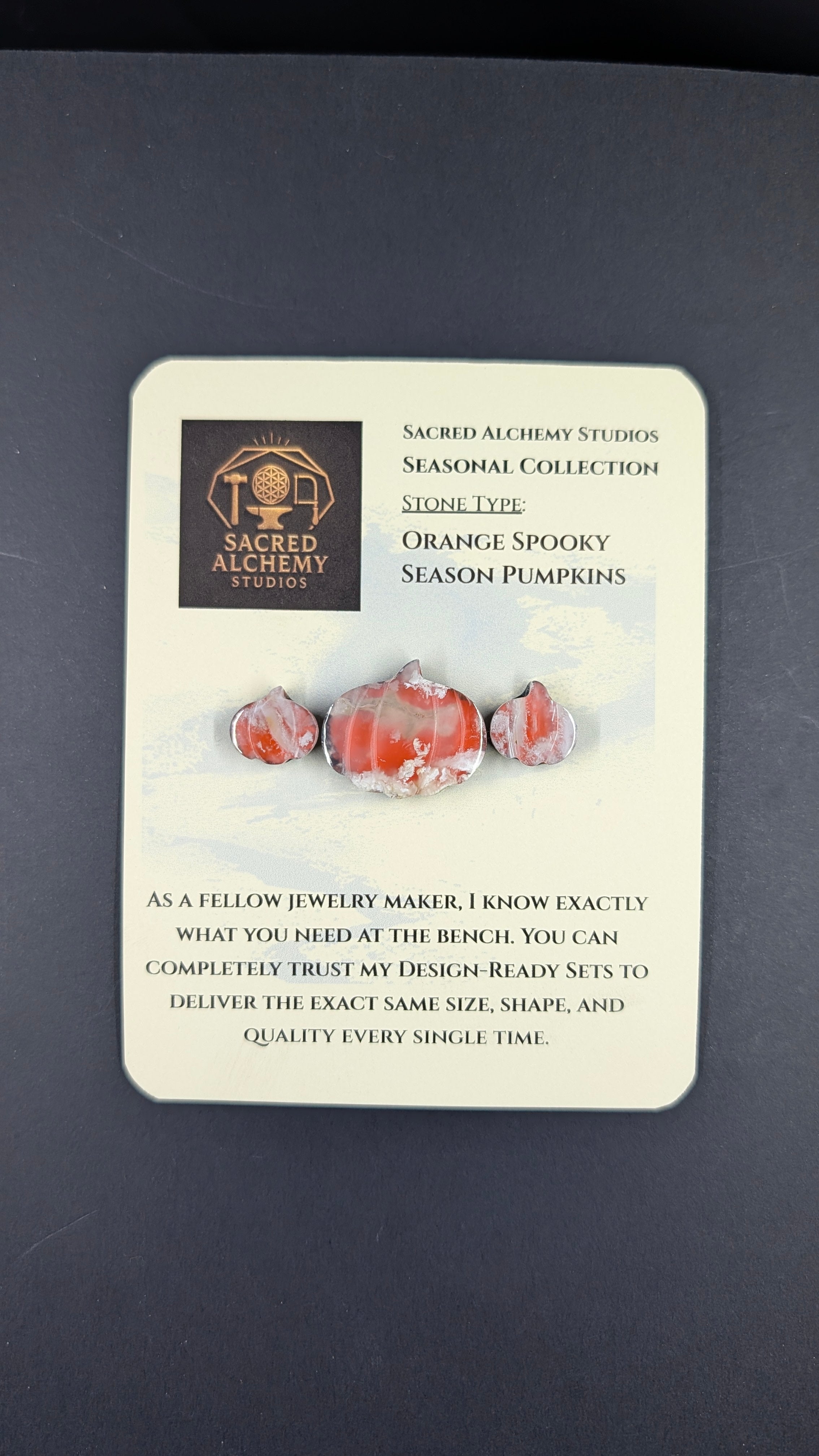 Spooky Season Pumpkin - Orange Plume Agate - Design-Ready™ Set