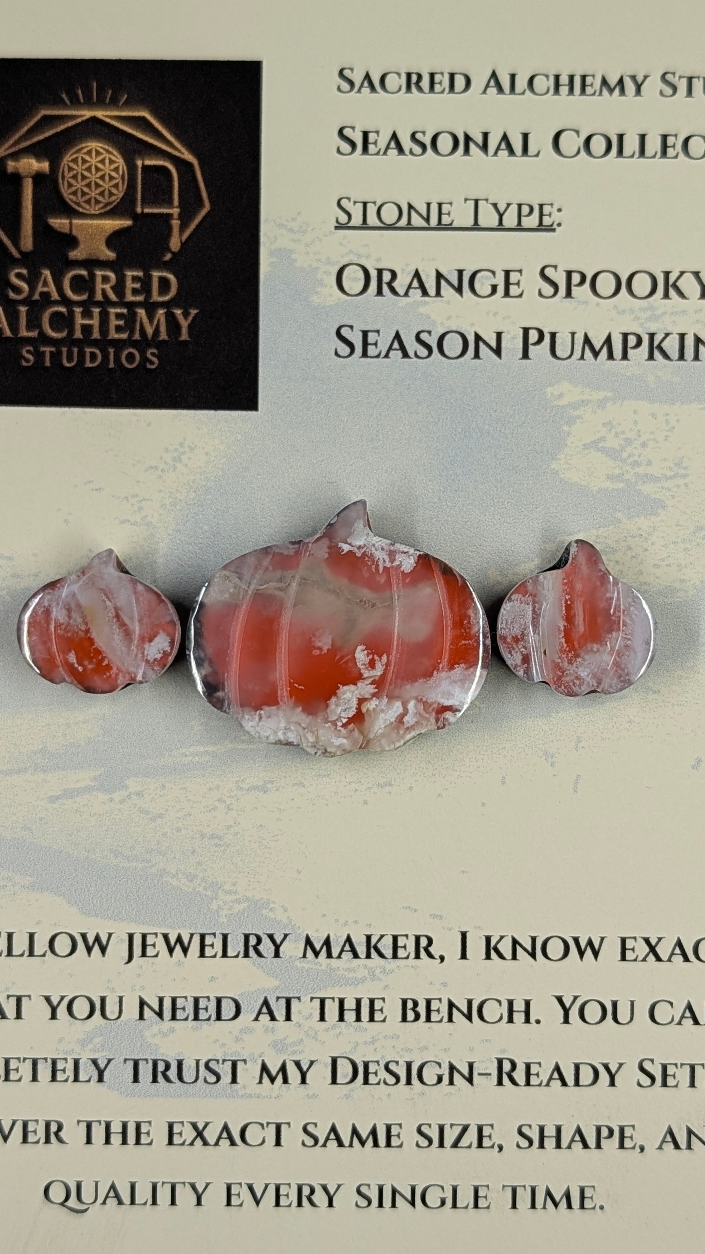 Spooky Season Pumpkin - Orange Plume Agate - Design-Ready™ Set