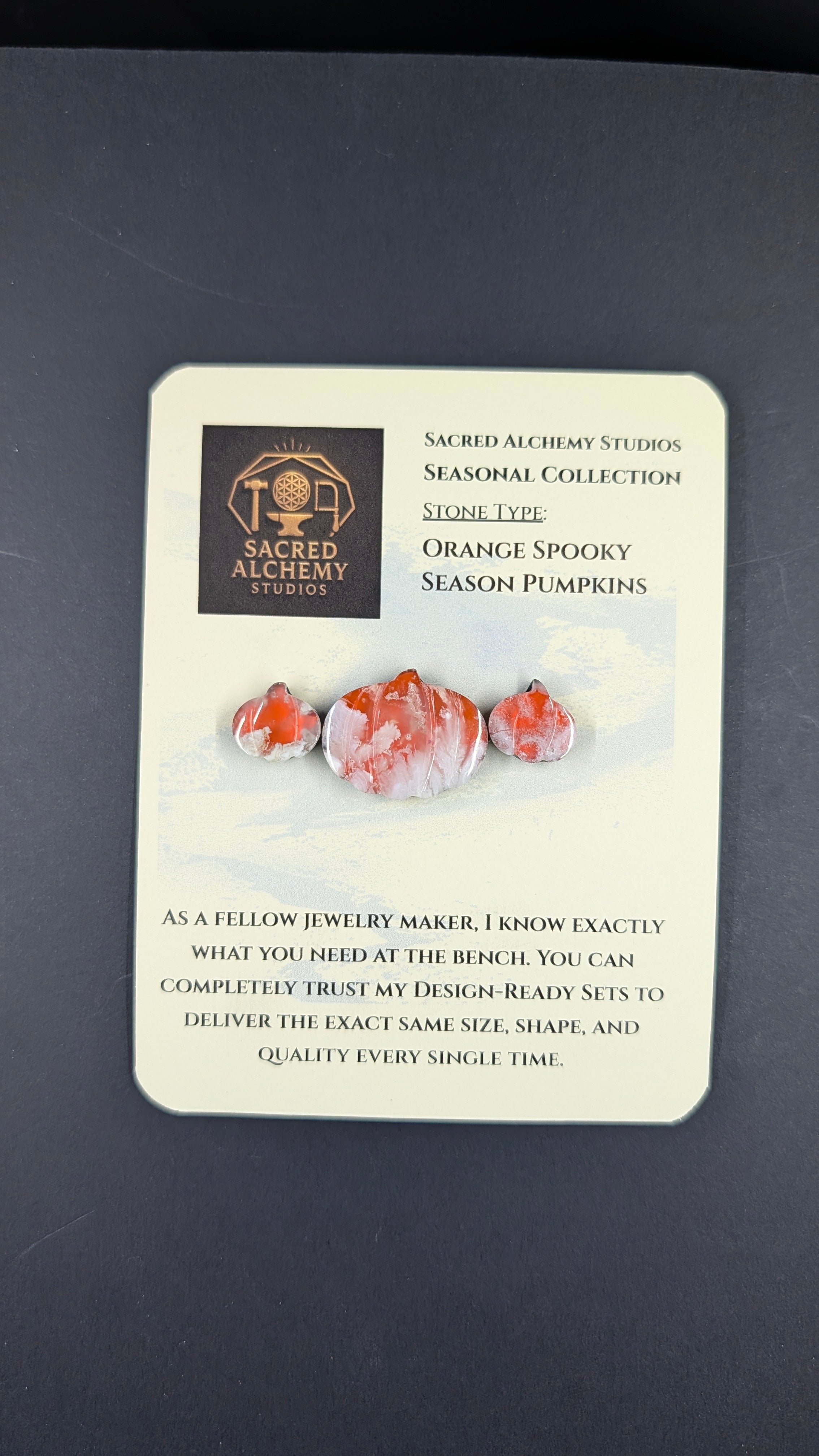 Spooky Season Pumpkin - Orange Plume Agate - Design-Ready™ Set