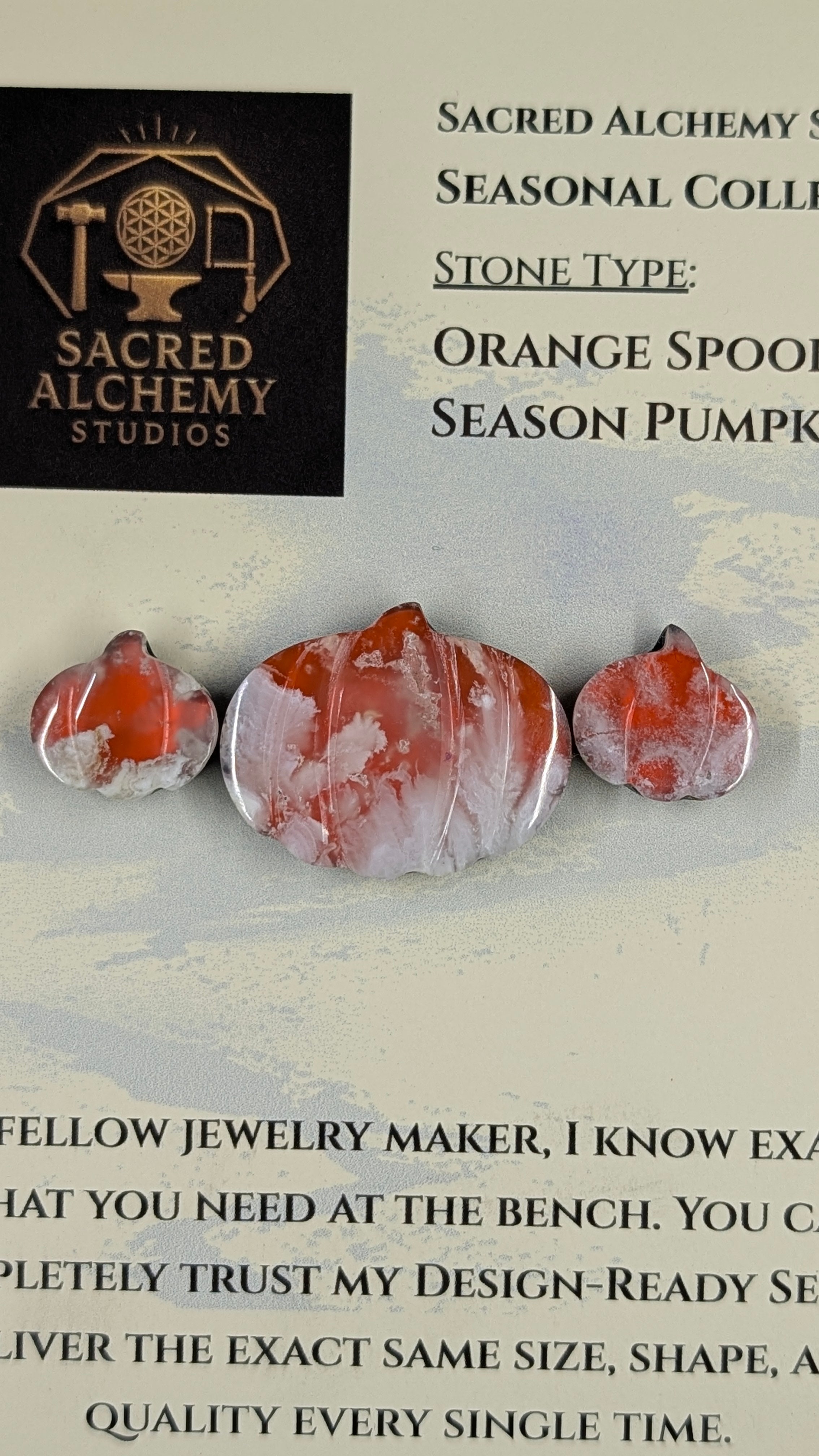 Spooky Season Pumpkin - Orange Plume Agate - Design-Ready™ Set