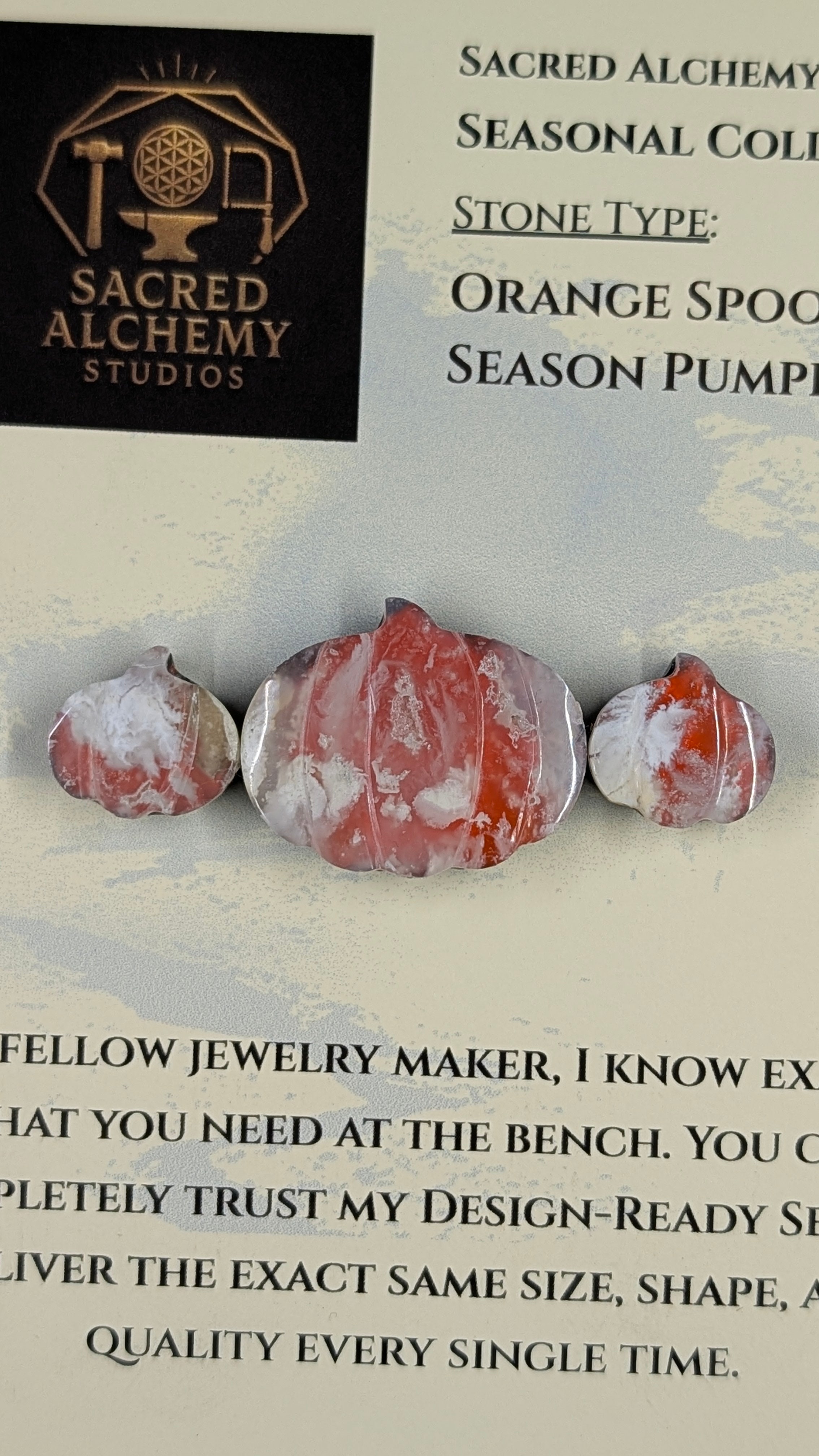 Spooky Season Pumpkin - Orange Plume Agate - Design-Ready™ Set