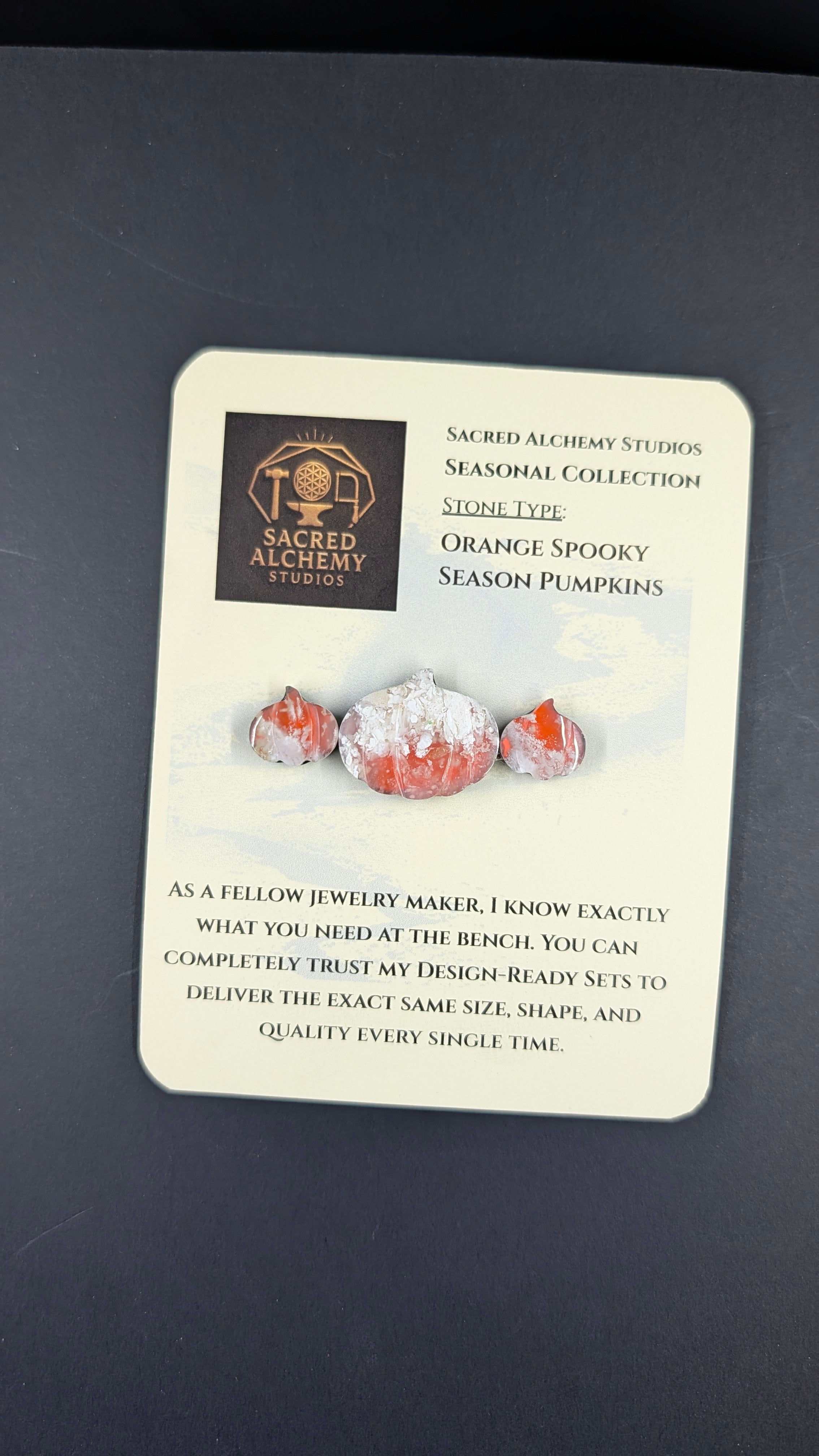 Spooky Season Pumpkin - Orange Plume Agate - Design-Ready™ Set