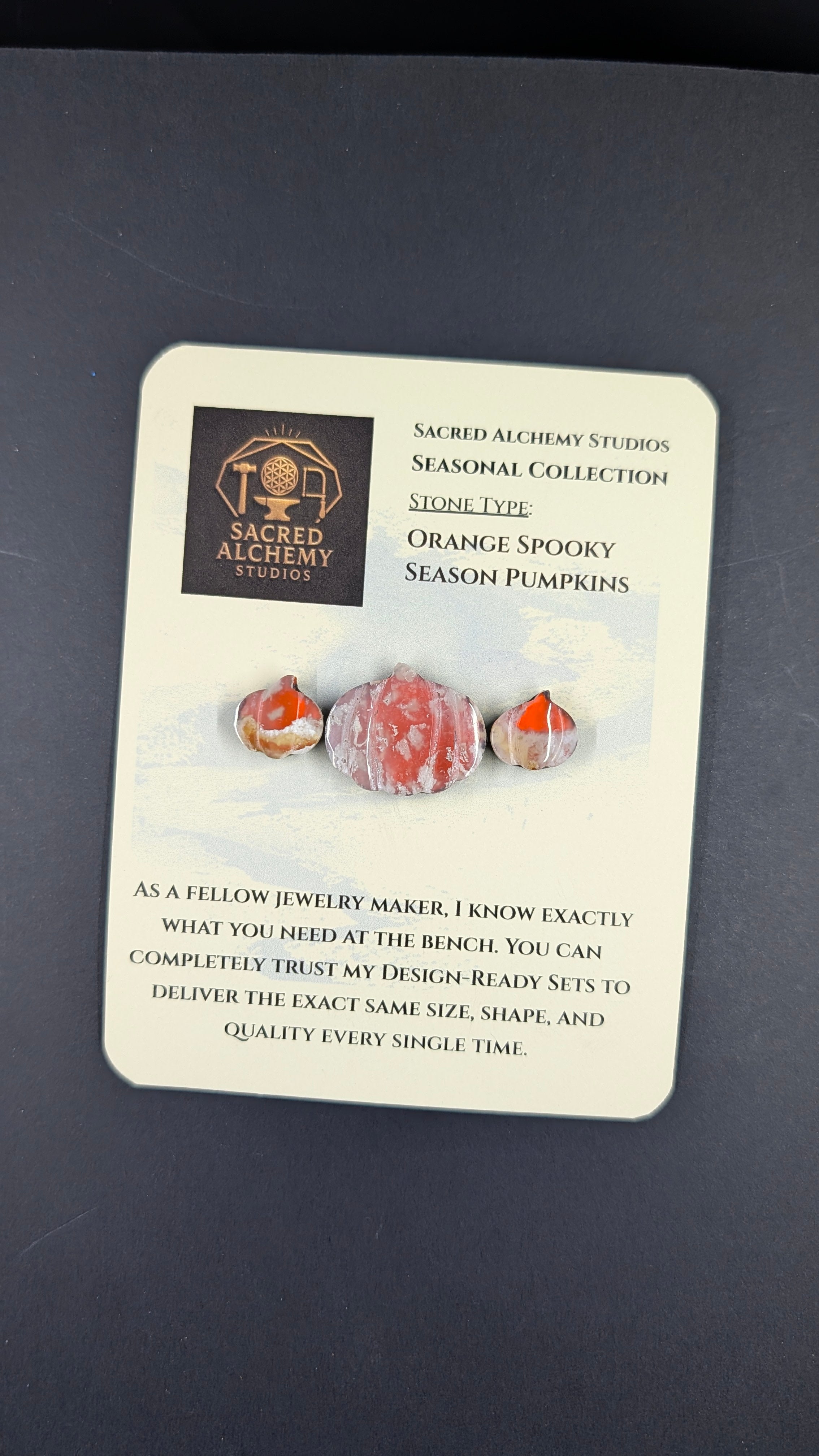 Spooky Season Pumpkin - Orange Plume Agate - Design-Ready™ Set