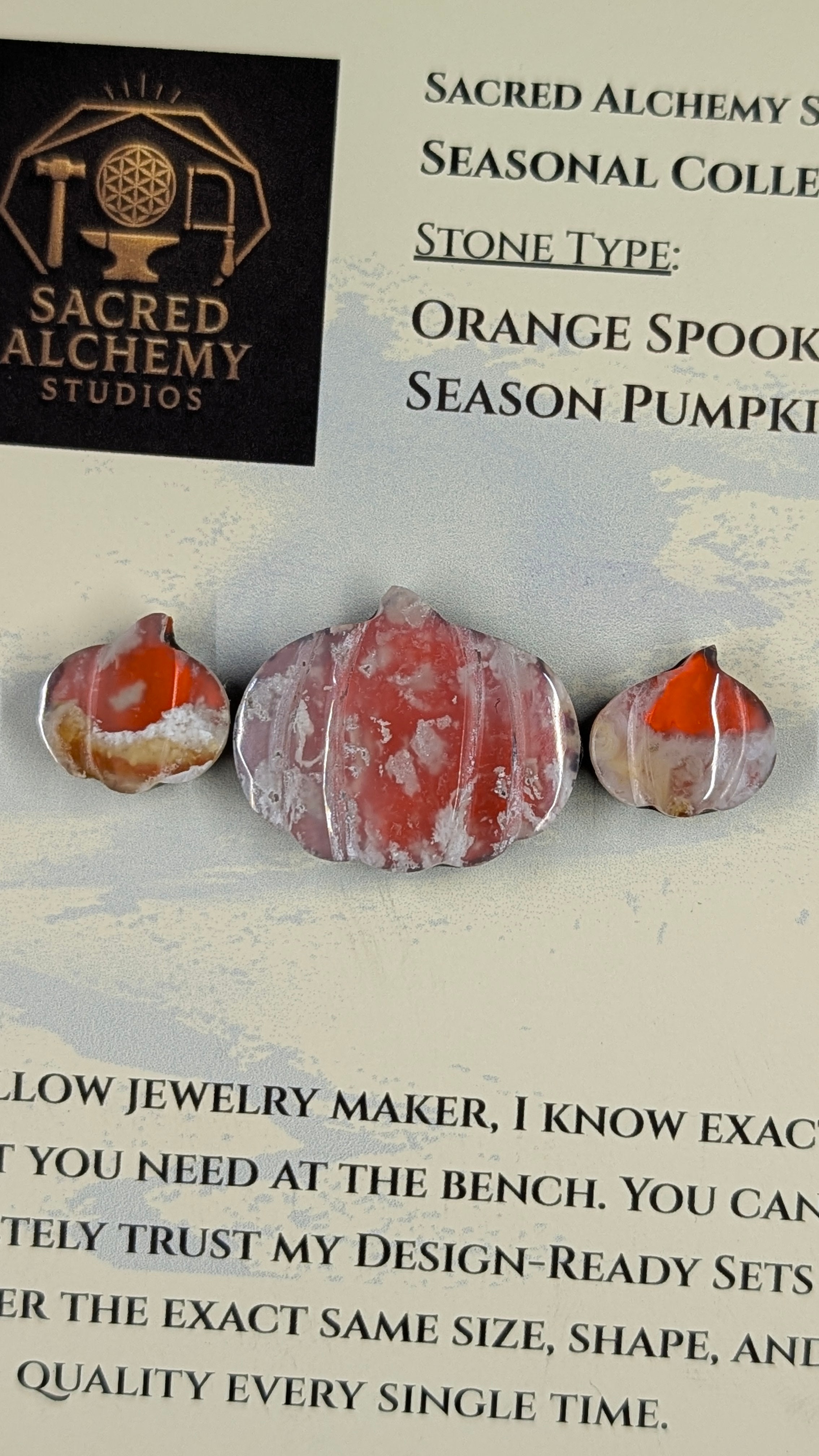 Spooky Season Pumpkin - Orange Plume Agate - Design-Ready™ Set