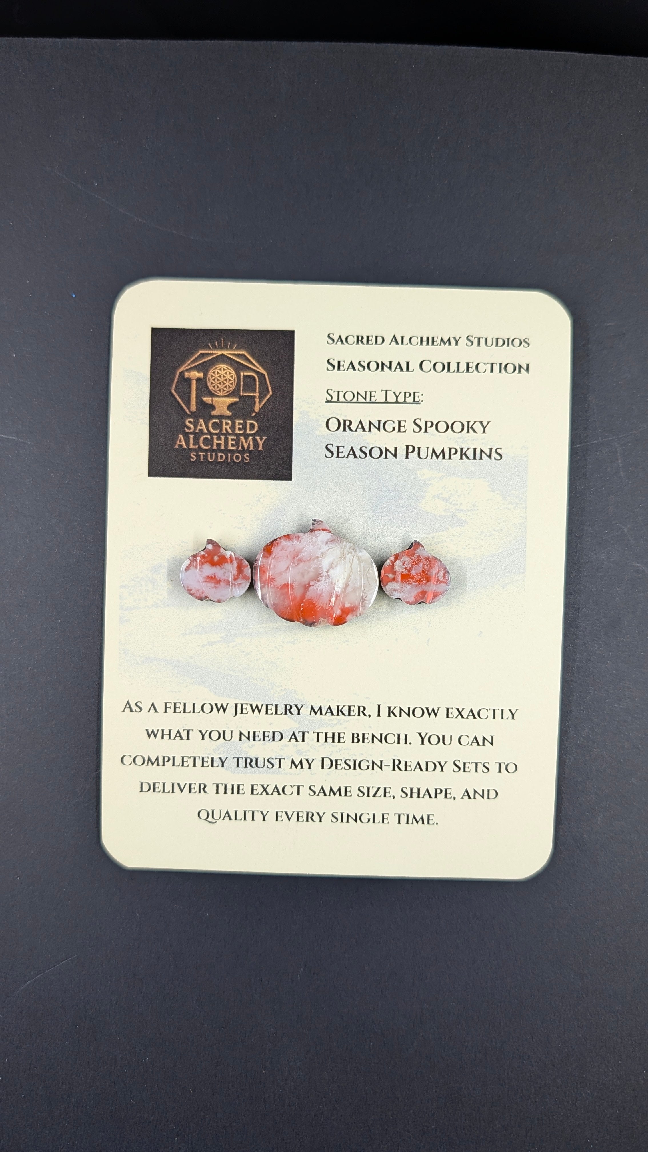 Spooky Season Pumpkin - Orange Plume Agate - Design-Ready™ Set