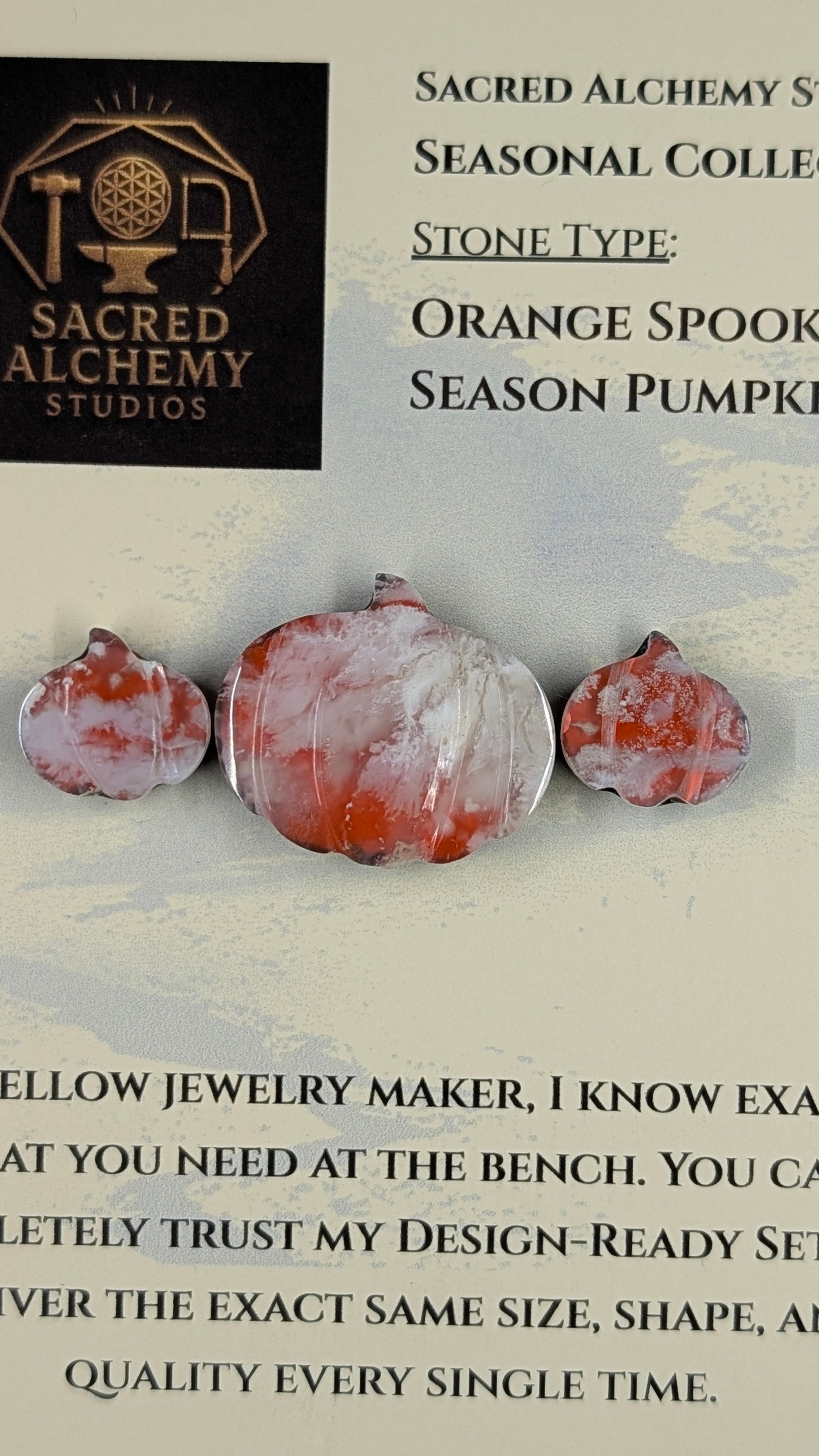 Spooky Season Pumpkin - Orange Plume Agate - Design-Ready™ Set