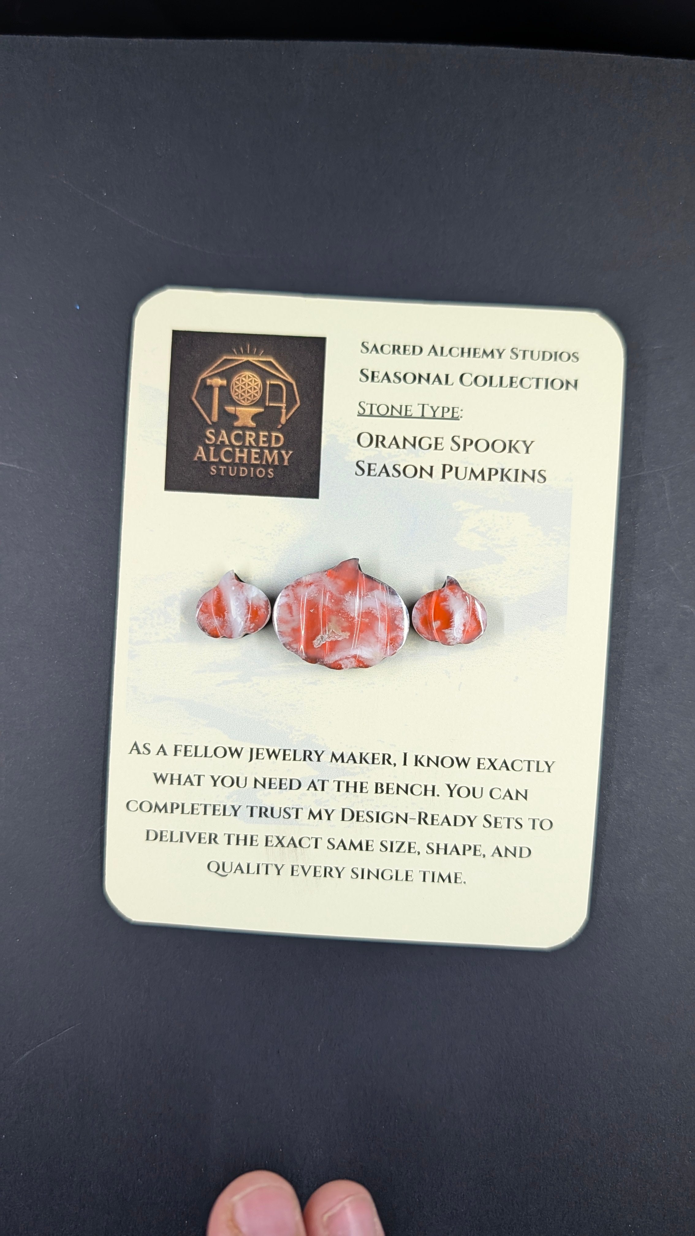 Spooky Season Pumpkin - Orange Plume Agate - Design-Ready™ Set