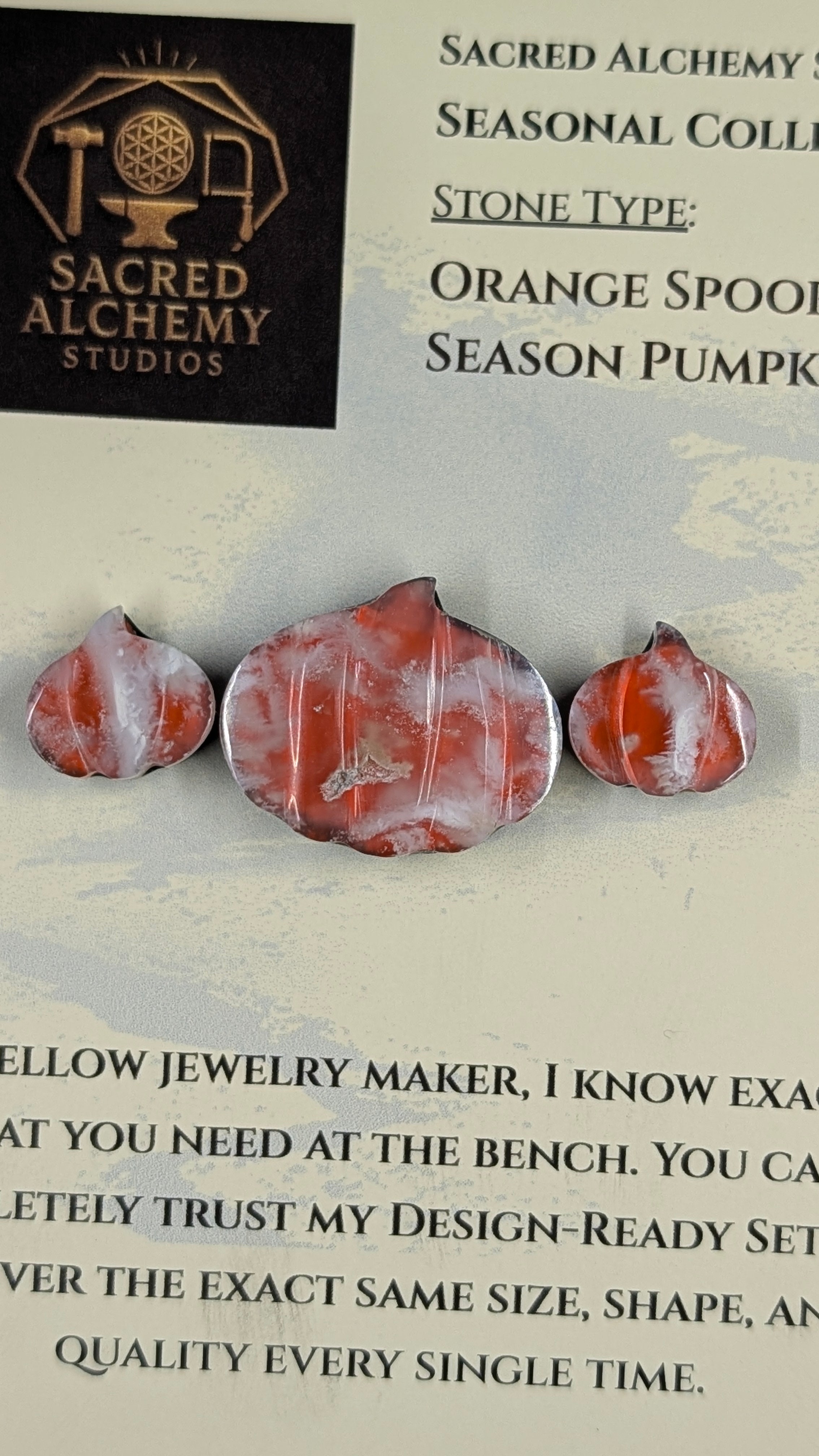 Spooky Season Pumpkin - Orange Plume Agate - Design-Ready™ Set