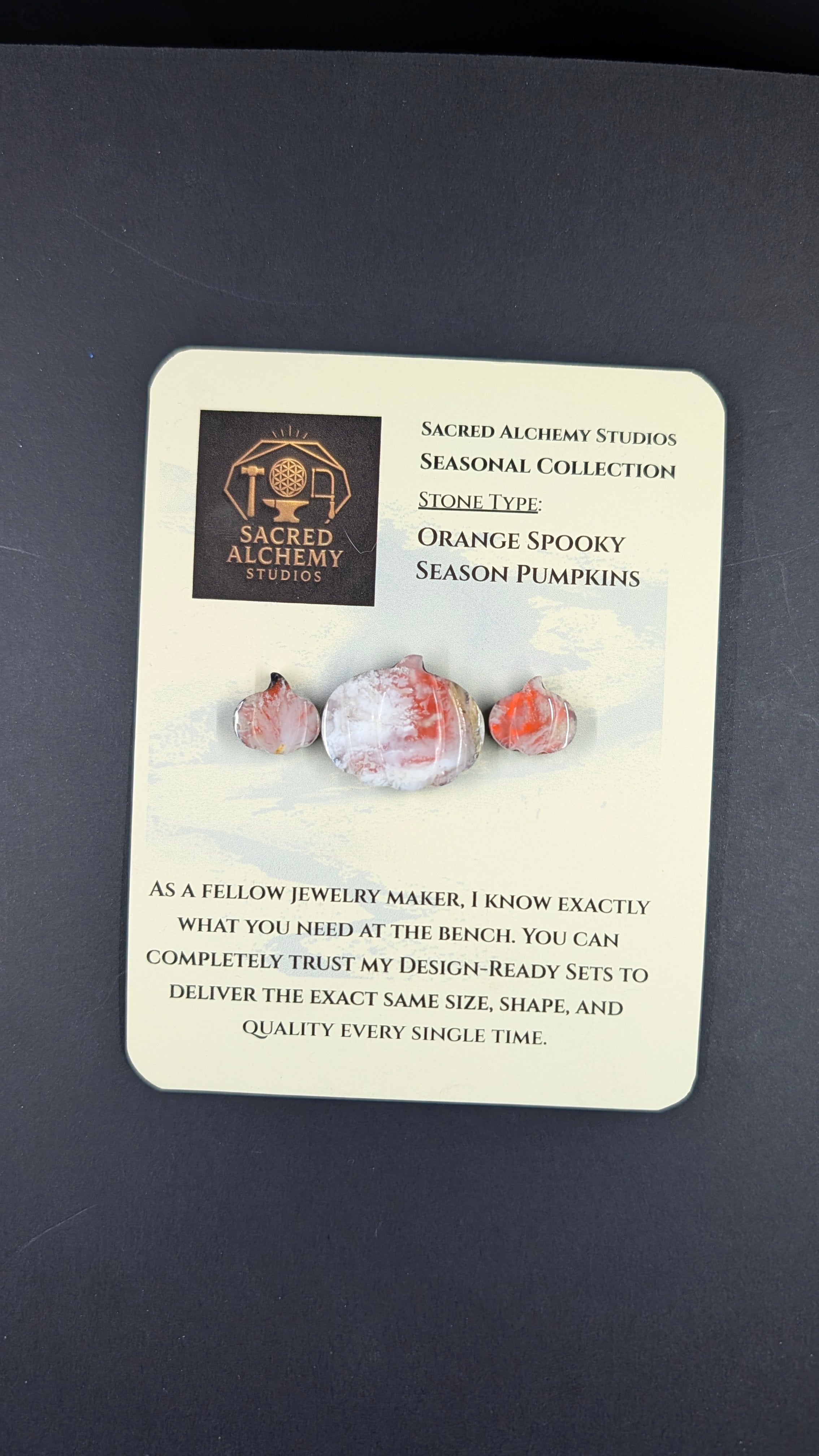 Spooky Season Pumpkin - Orange Plume Agate - Design-Ready™ Set