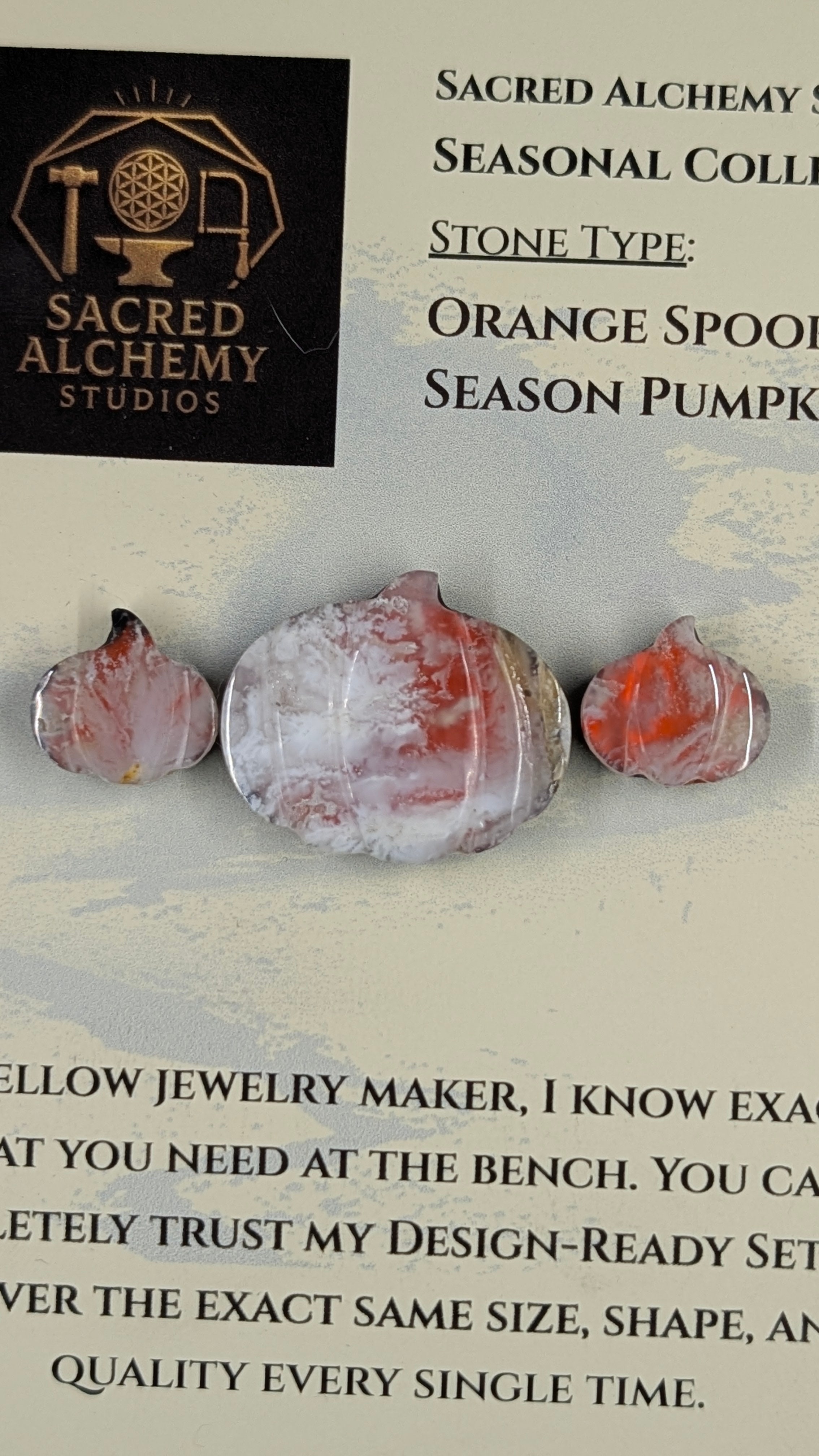 Spooky Season Pumpkin - Orange Plume Agate - Design-Ready™ Set