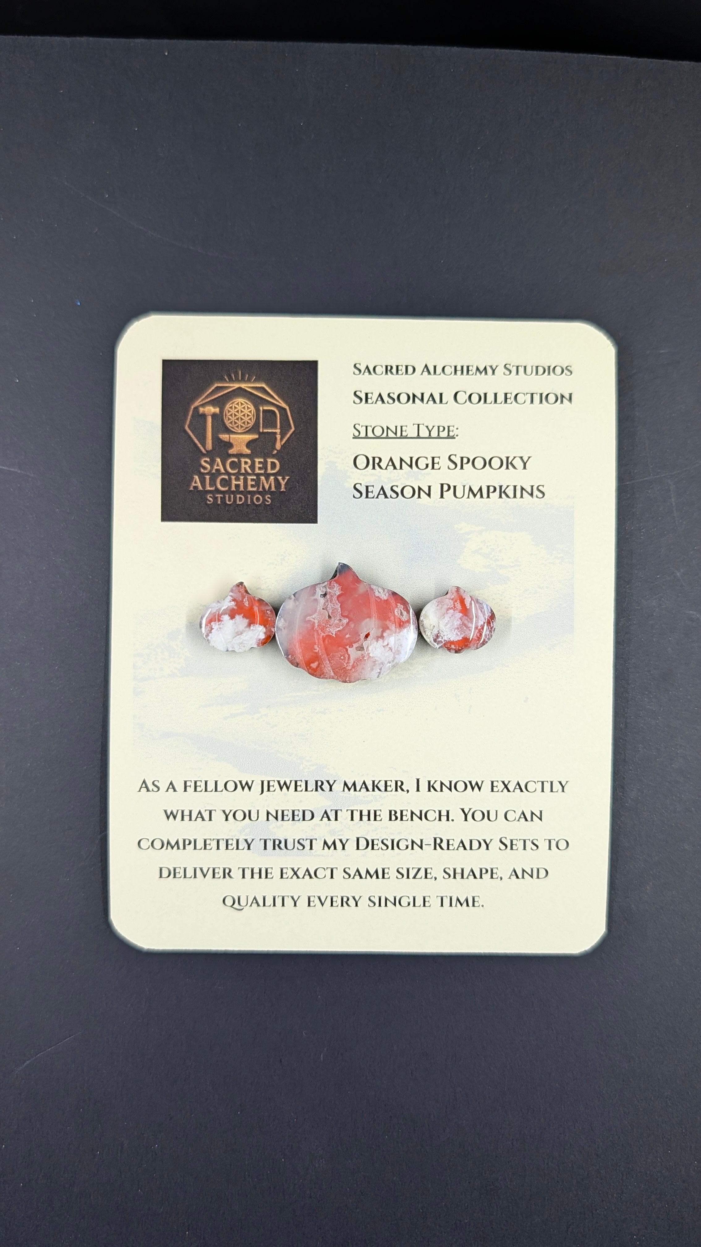 Spooky Season Pumpkin - Orange Plume Agate - Design-Ready™ Set