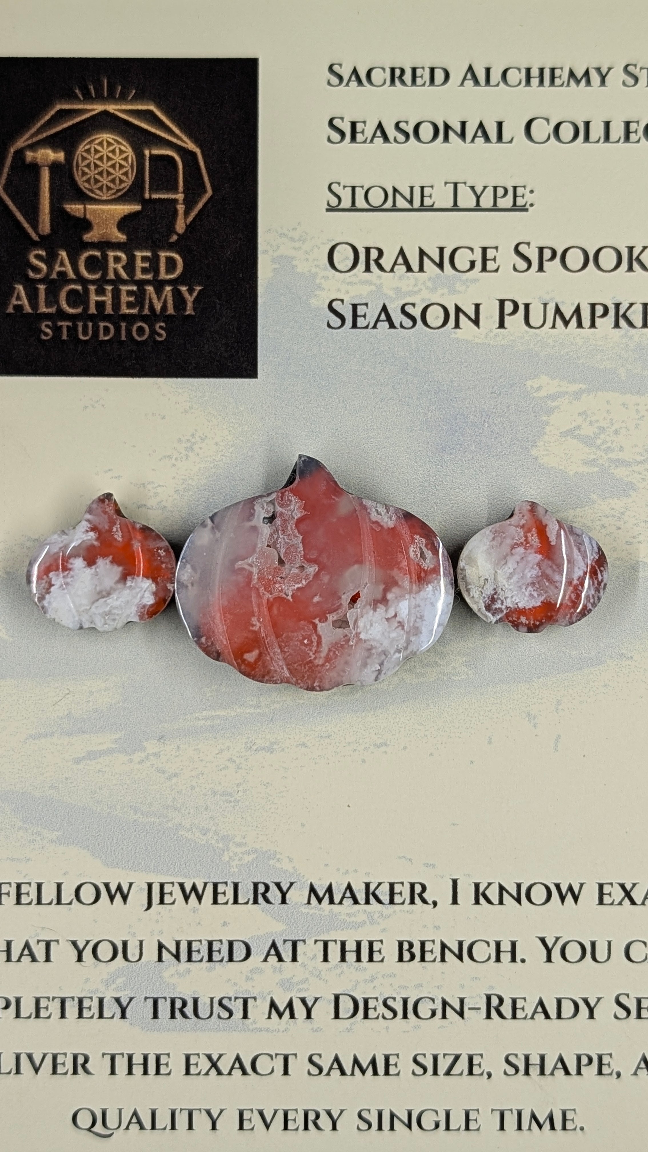 Spooky Season Pumpkin - Orange Plume Agate - Design-Ready™ Set