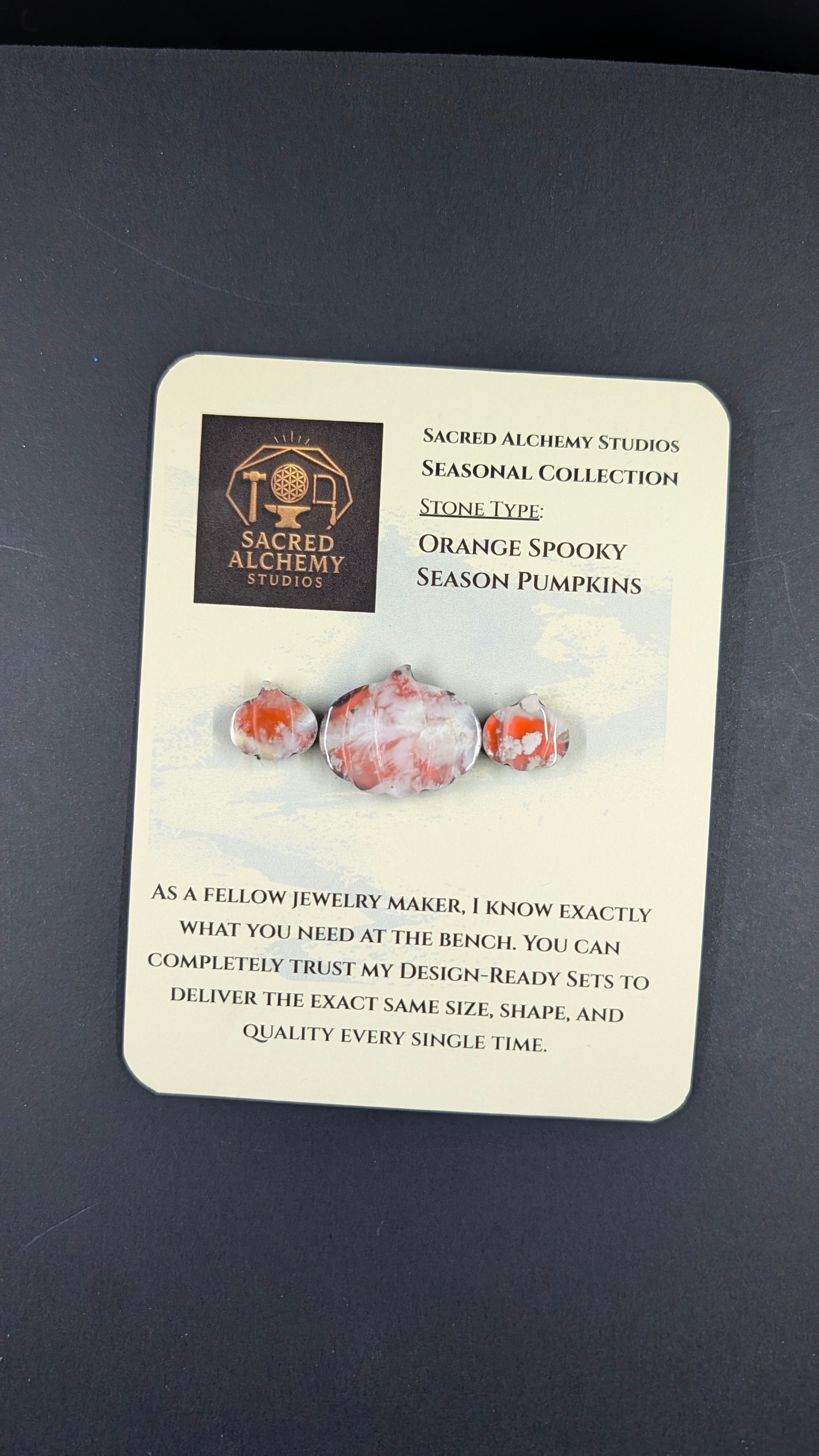 Spooky Season Pumpkin - Orange Plume Agate - Design-Ready™ Set