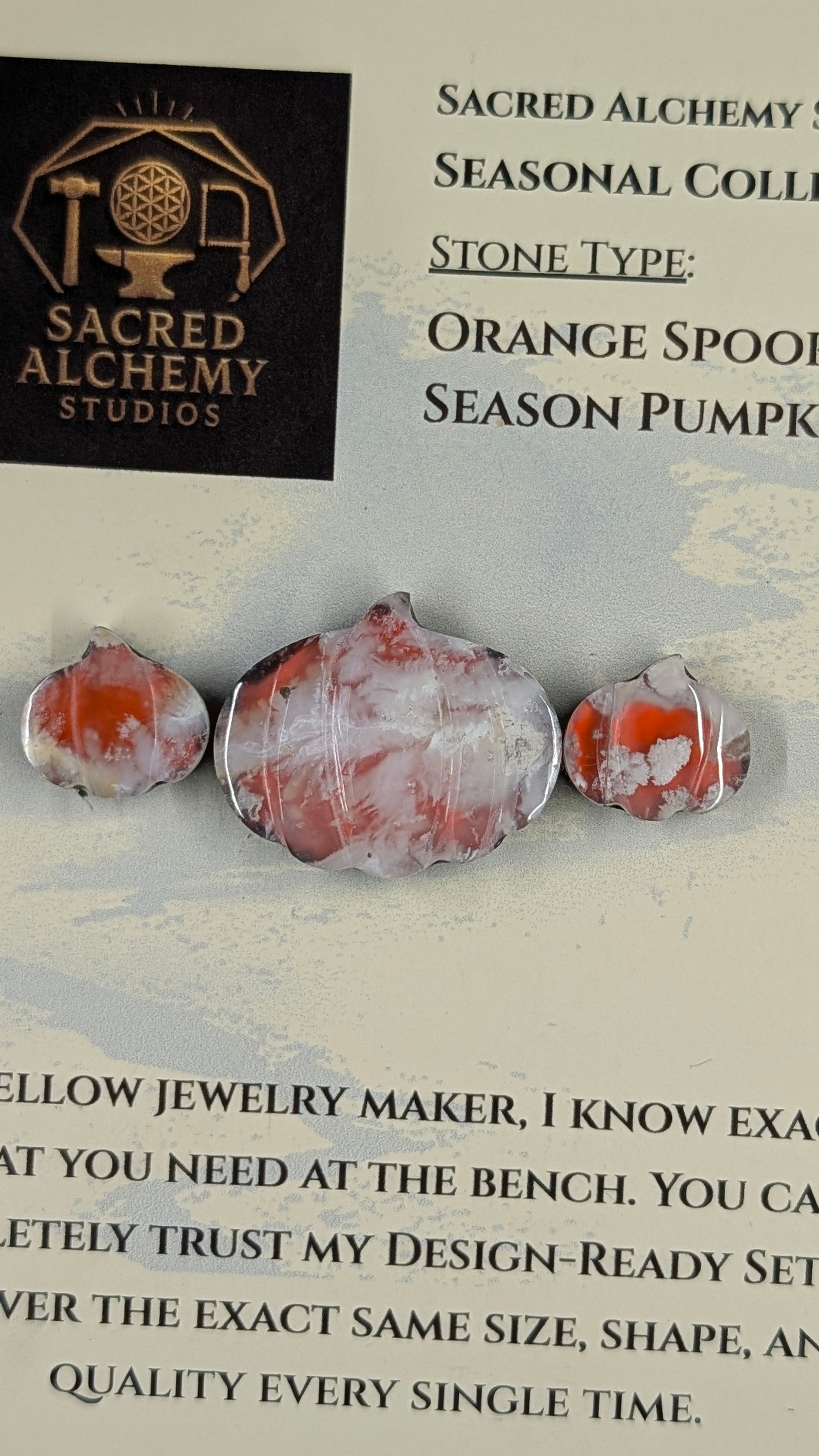 Spooky Season Pumpkin - Orange Plume Agate - Design-Ready™ Set