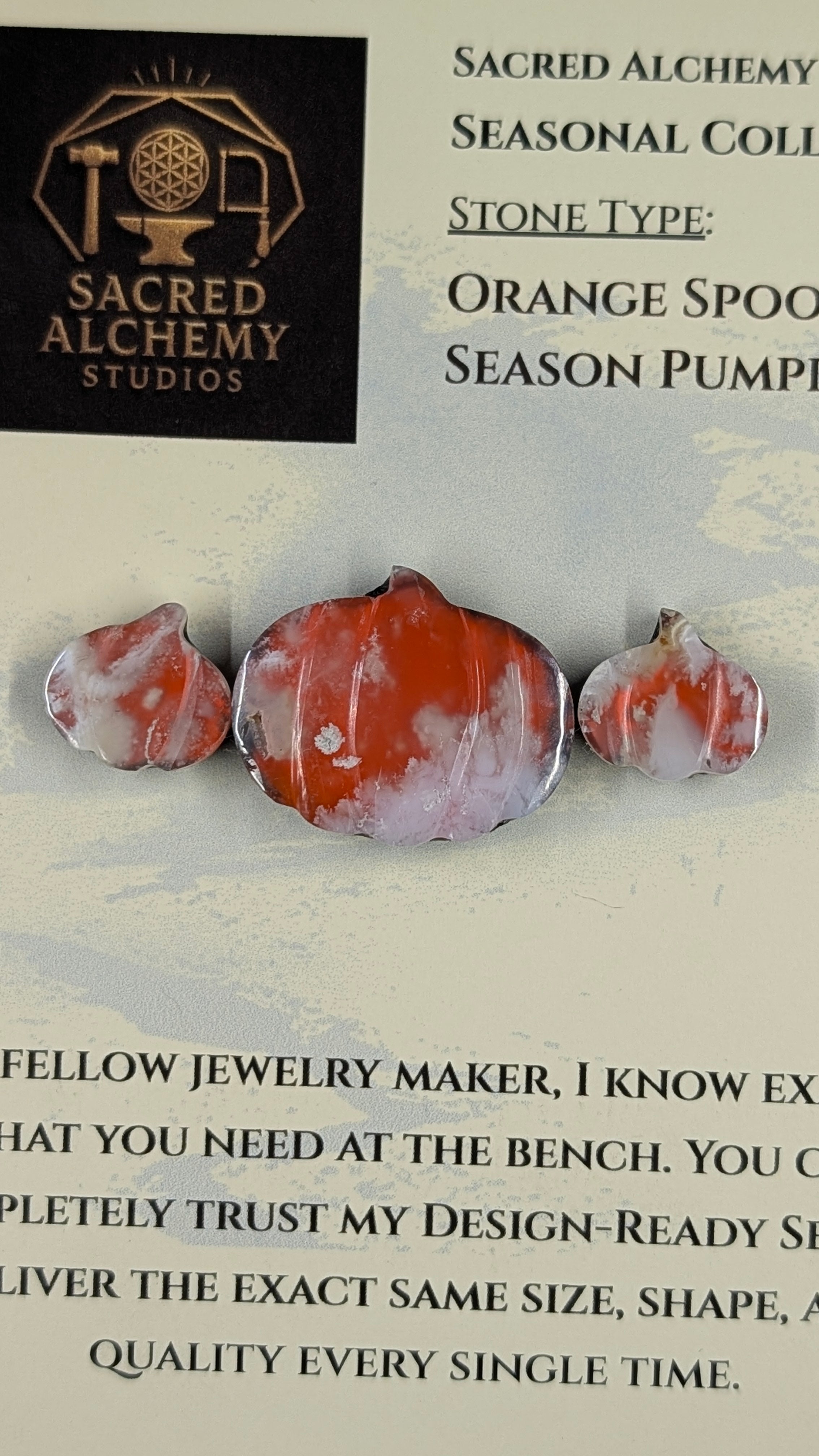 Spooky Season Pumpkin - Orange Plume Agate - Design-Ready™ Set