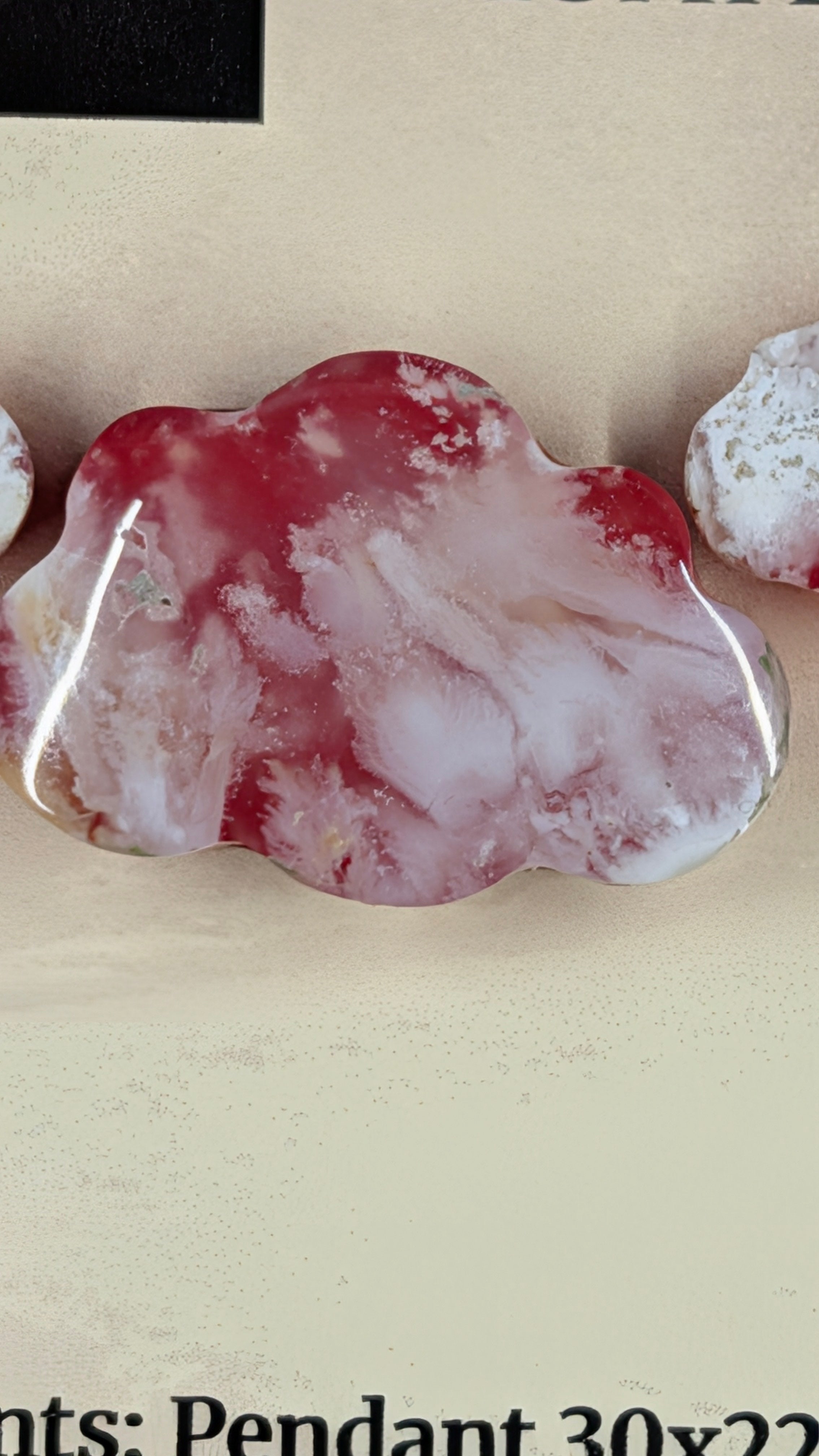 Cloud Shape - Red Plume Agate Doublet - Design-Ready™ Set