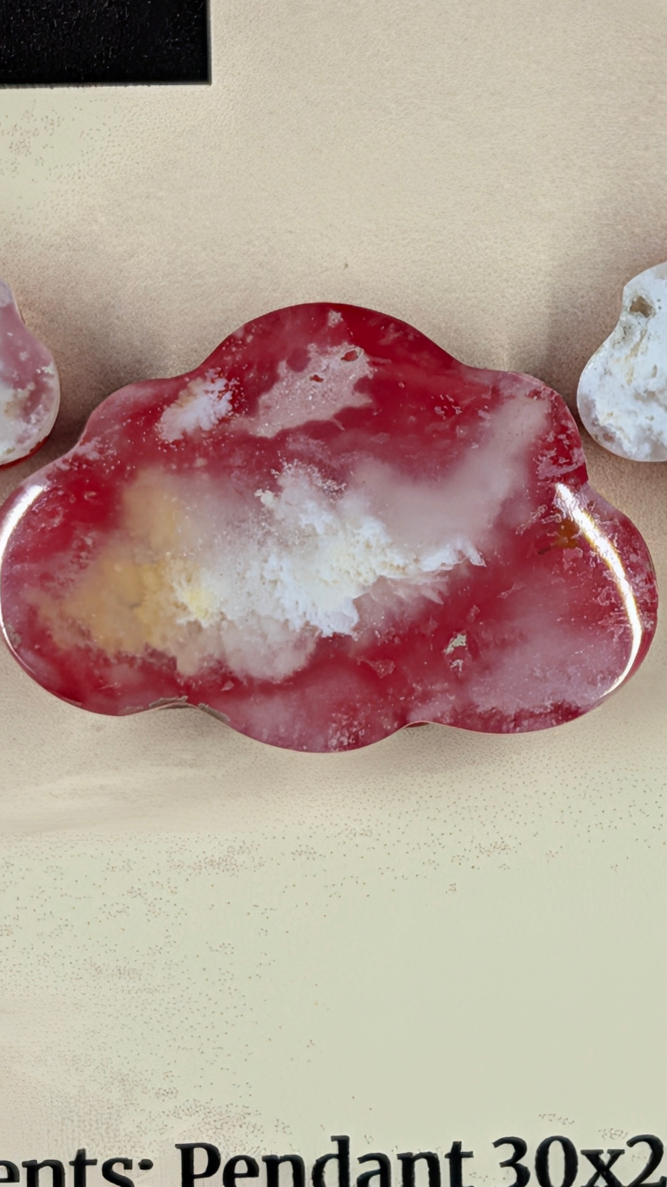 Cloud Shape - Red Plume Agate Doublet - Design-Ready™ Set