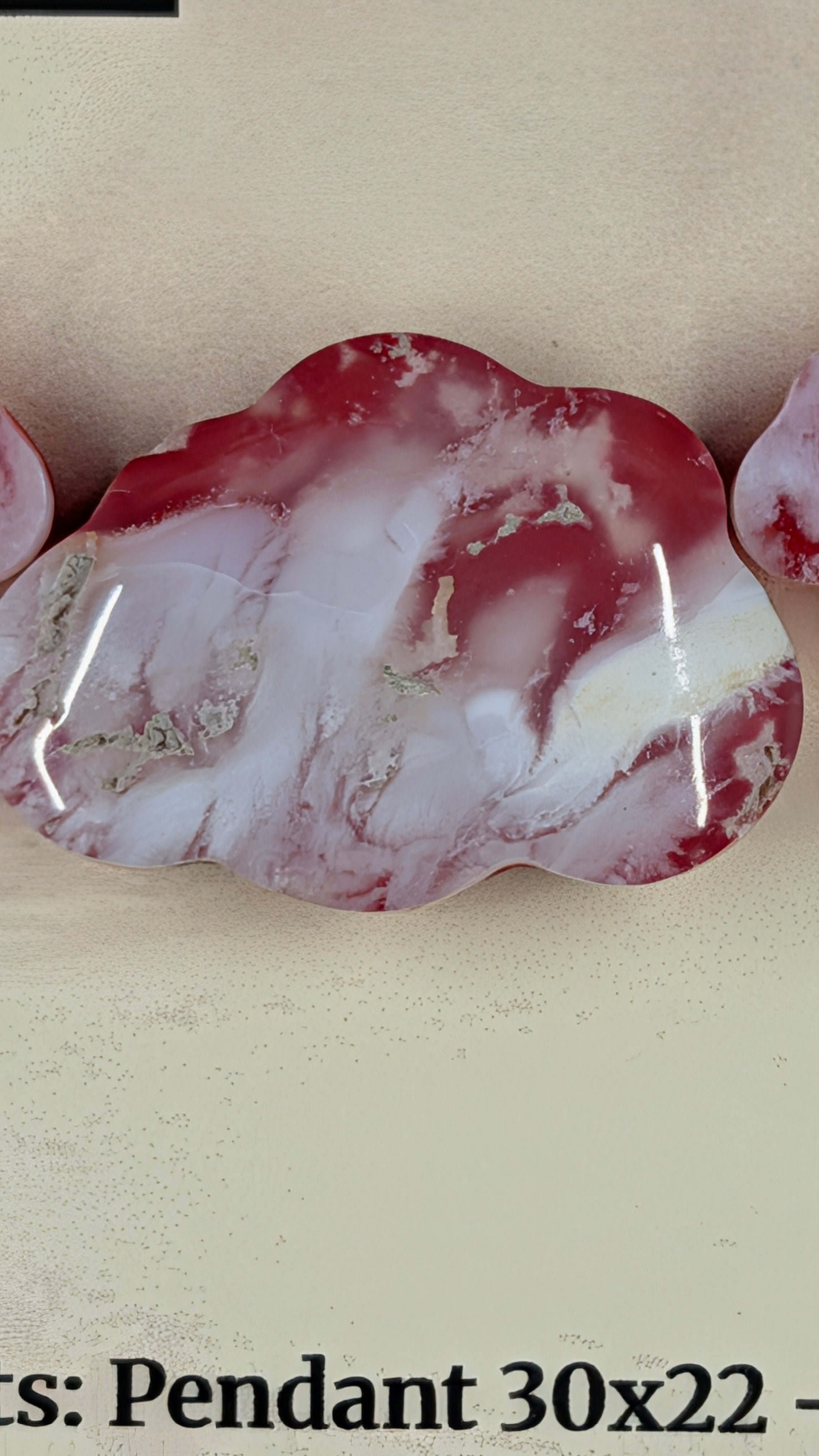 Cloud Shape - Red Plume Agate Doublet - Design-Ready™ Set