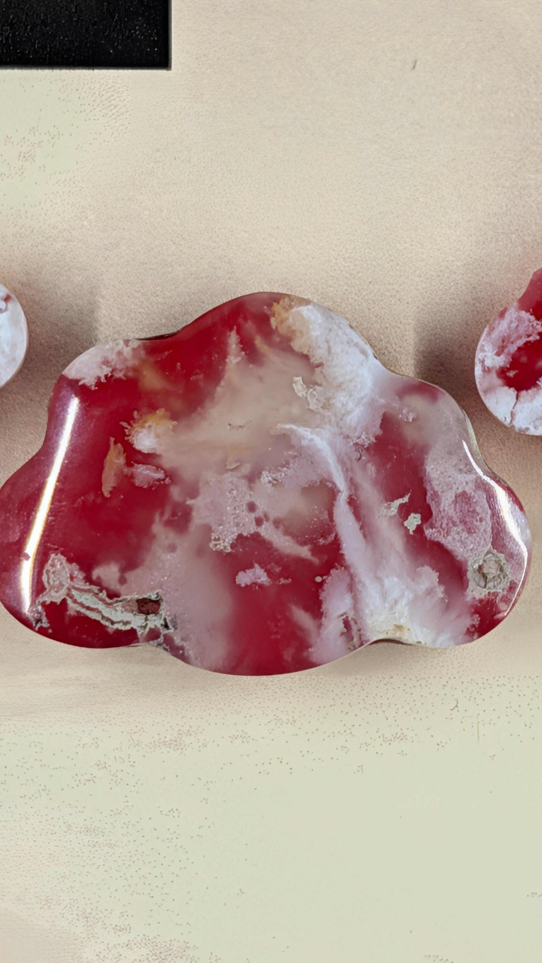Cloud Shape - Red Plume Agate Doublet - Design-Ready™ Set