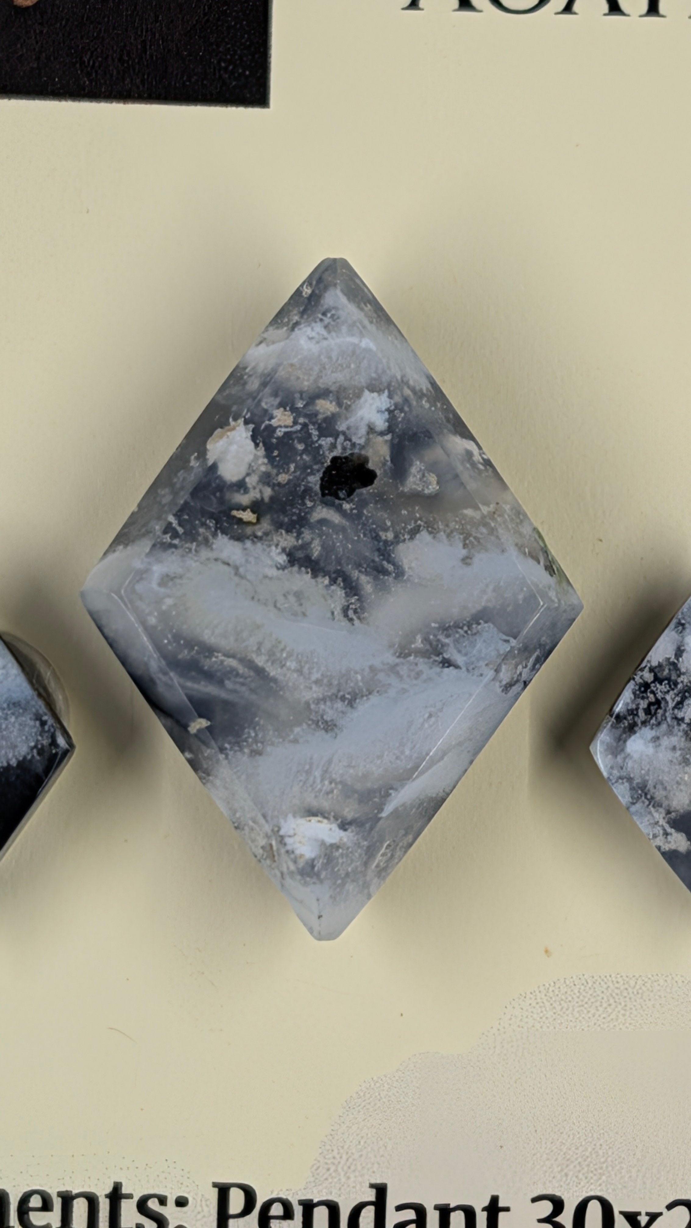 Rhombus Shape - Black Plume Agate Doublet - Design-Ready™™ Set