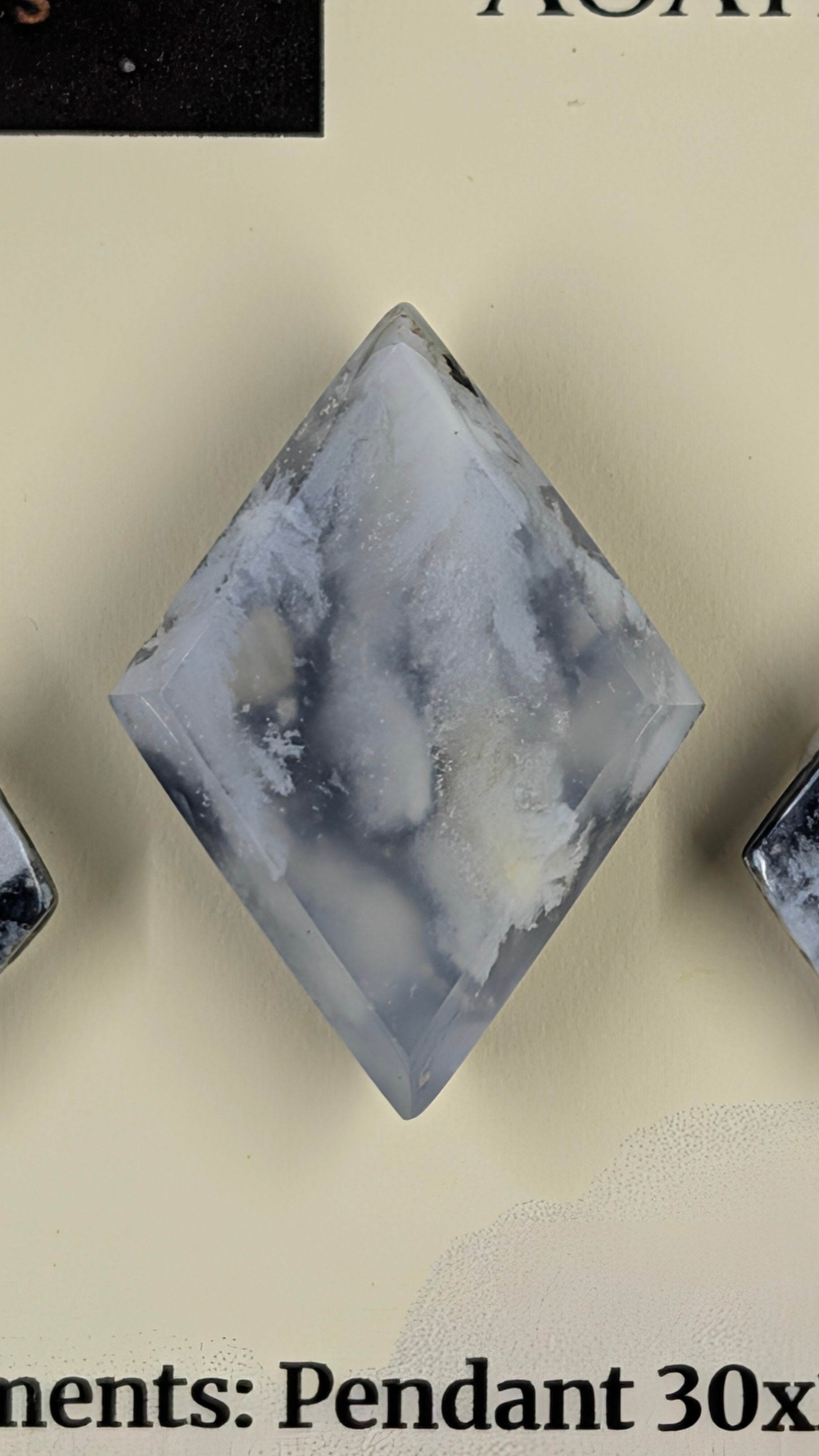 Rhombus Shape - Black Plume Agate Doublet - Design-Ready™™ Set