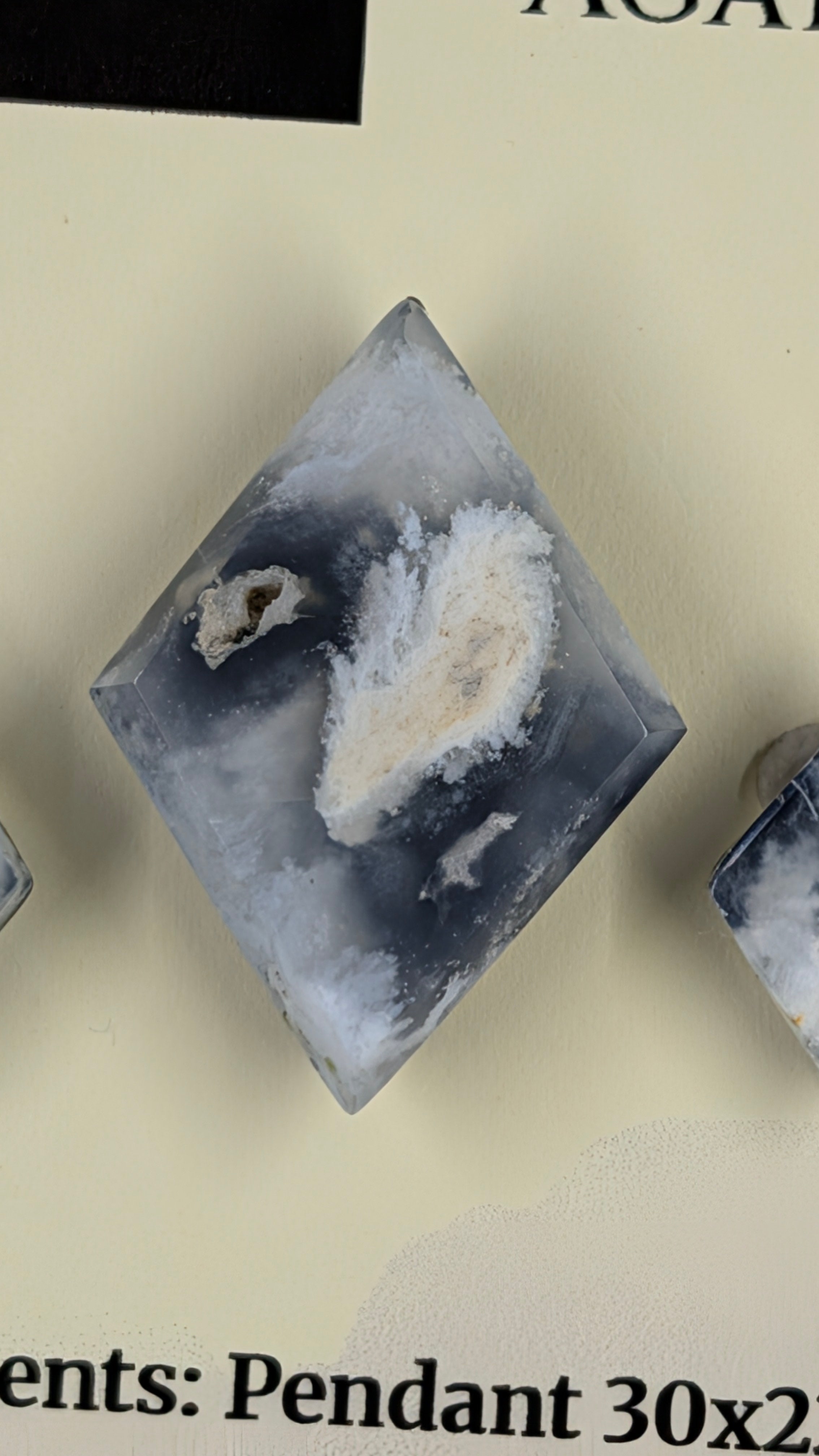 Rhombus Shape - Black Plume Agate Doublet - Design-Ready™™ Set