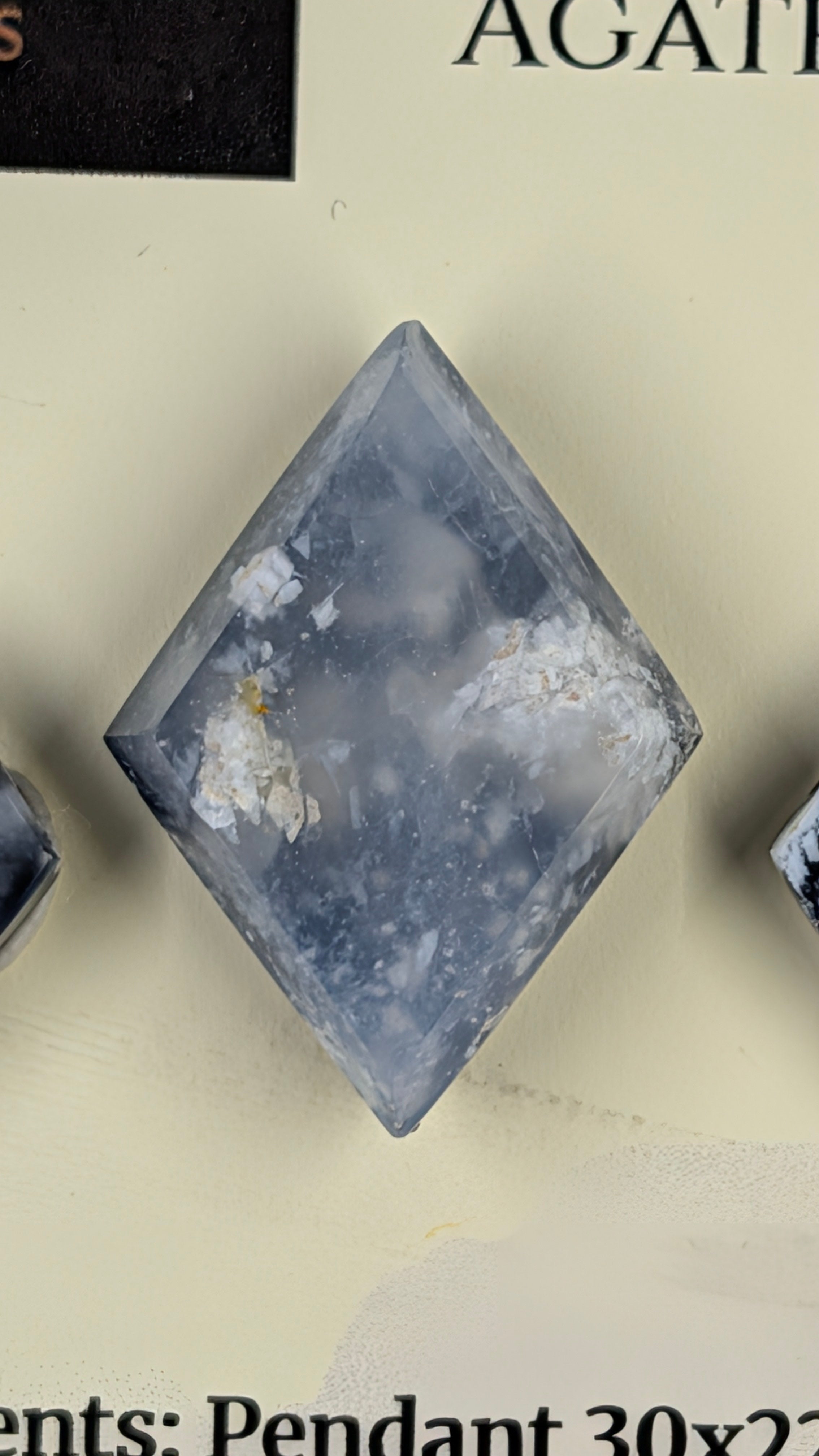 Rhombus Shape - Black Plume Agate Doublet - Design-Ready™™ Set