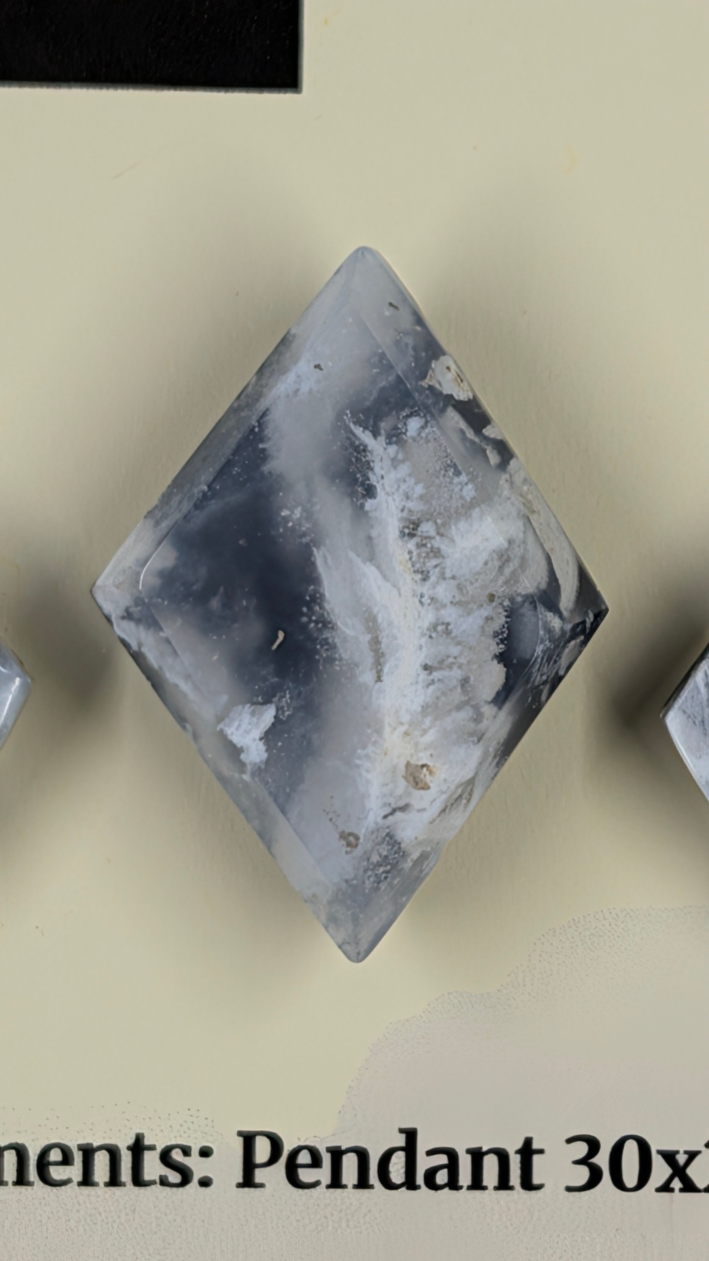 Rhombus Shape - Black Plume Agate Doublet - Design-Ready™™ Set