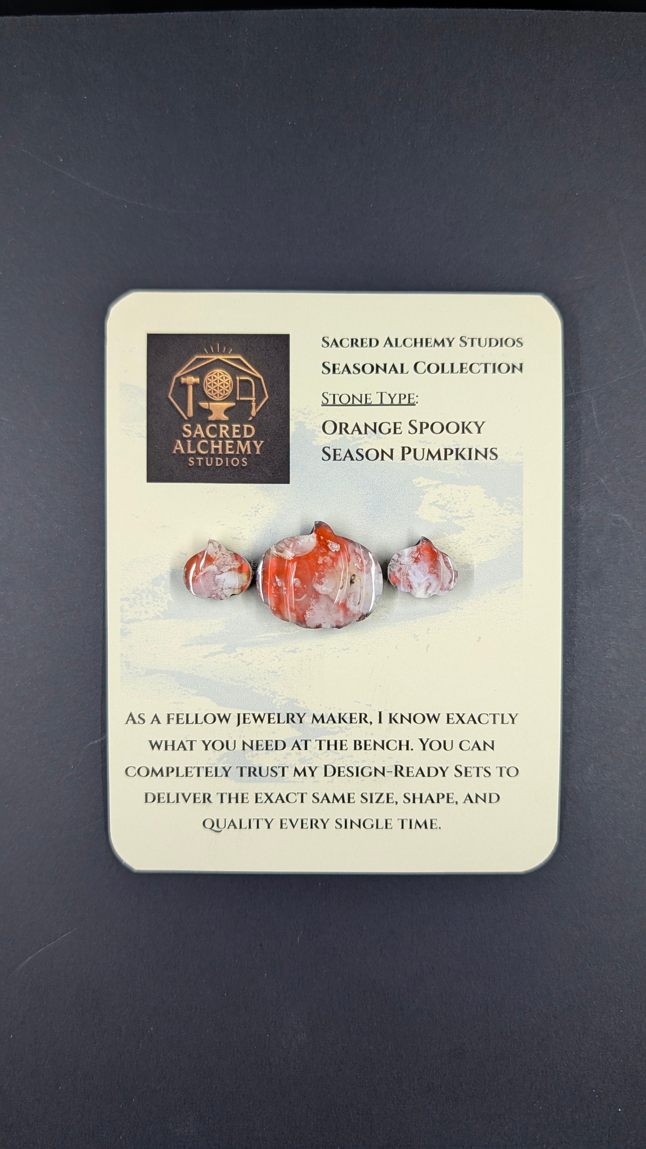 Spooky Season Pumpkin - Orange Plume Agate - Design-Ready™™ Set