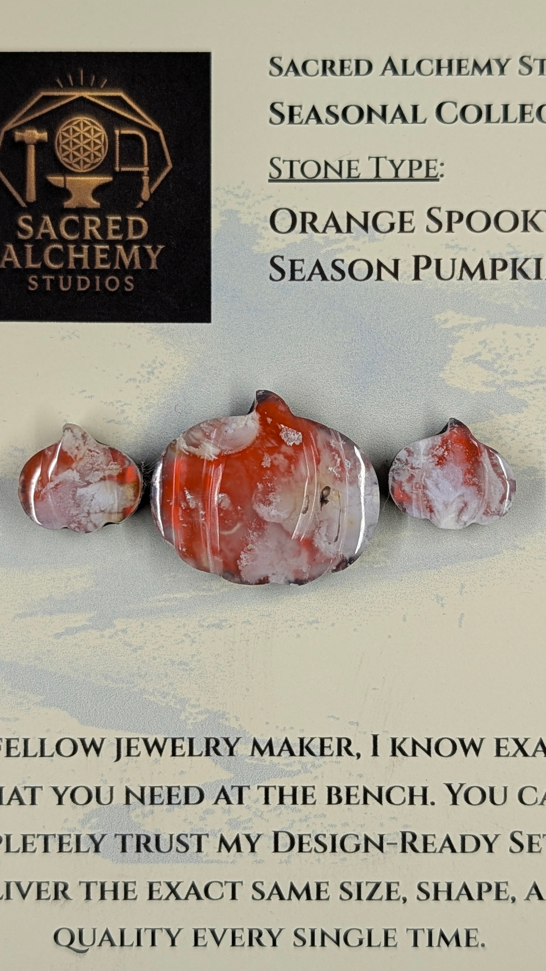Spooky Season Pumpkin - Orange Plume Agate - Design-Ready™™ Set