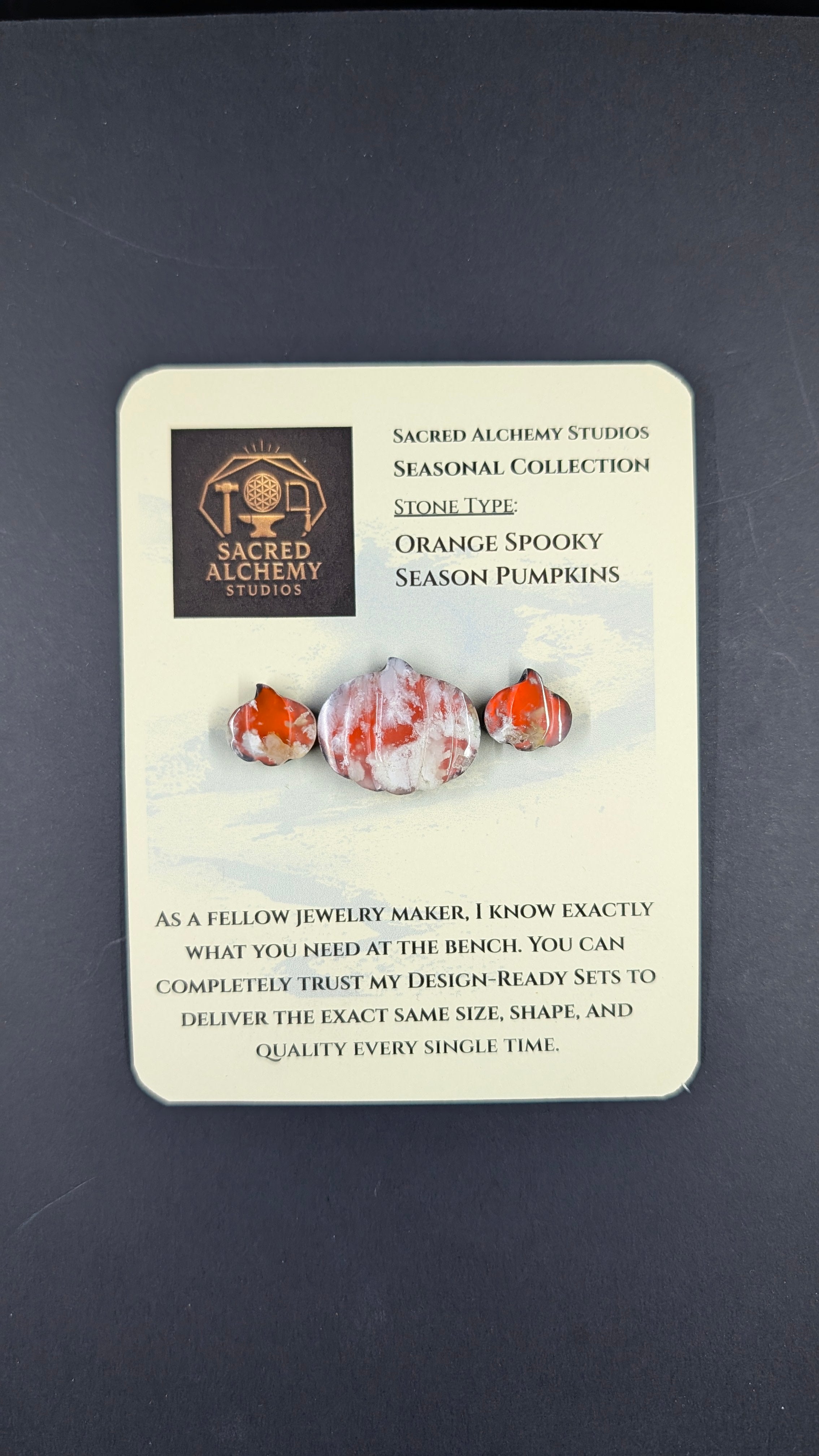 Spooky Season Pumpkin - Orange Plume Agate - Design-Ready™™ Set