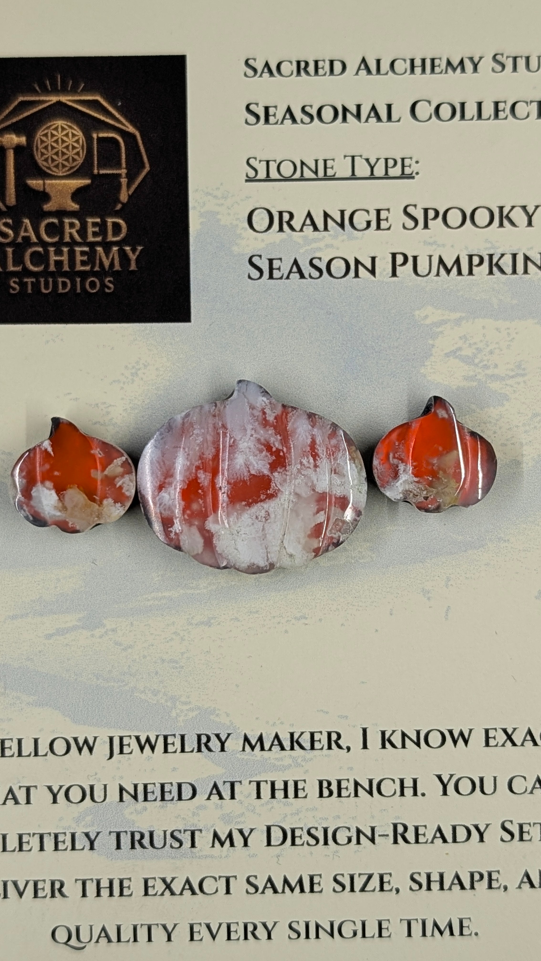 Spooky Season Pumpkin - Orange Plume Agate - Design-Ready™™ Set